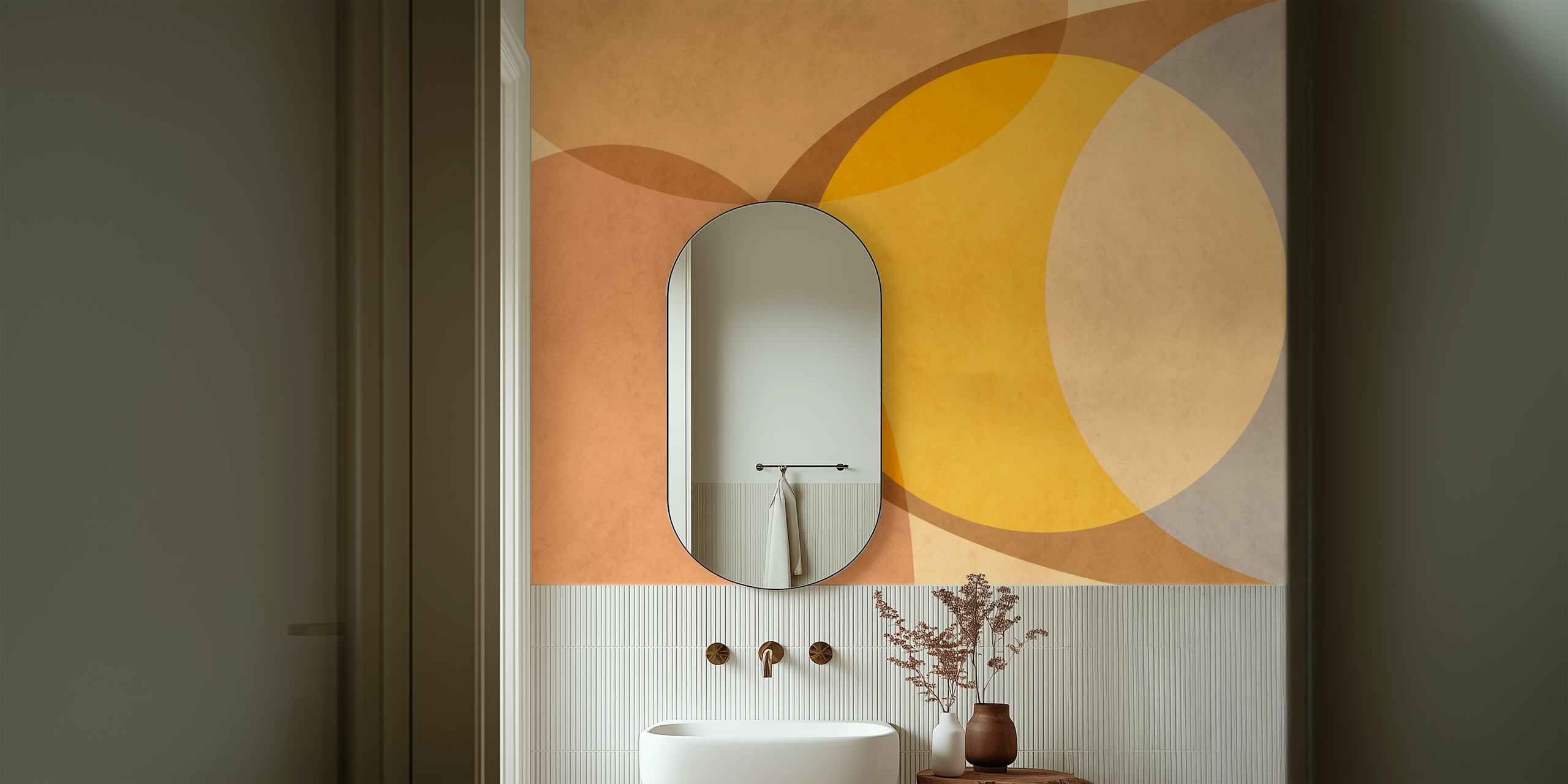Mid Century Modern Abstract Organic wallpaper design