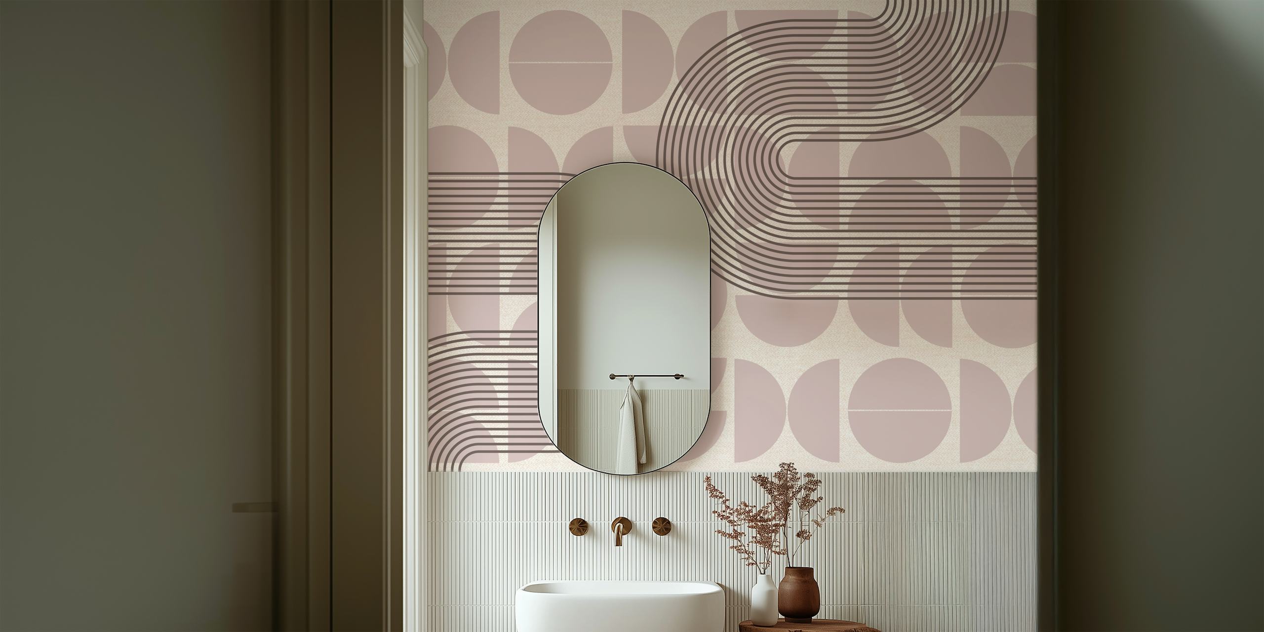 Abstract Mid Century Modern tapetdesign