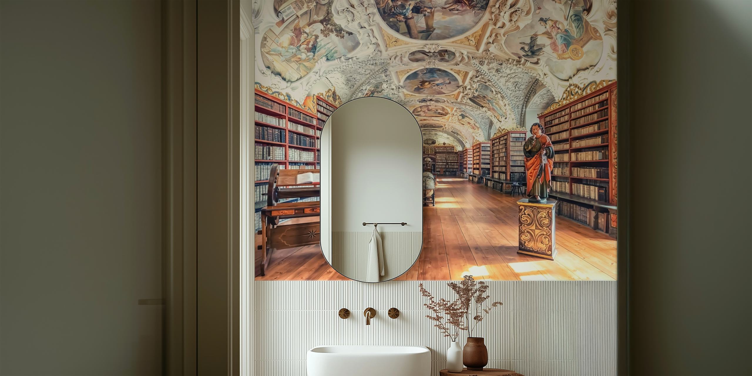 Strahov Monastery wallpaper in a room