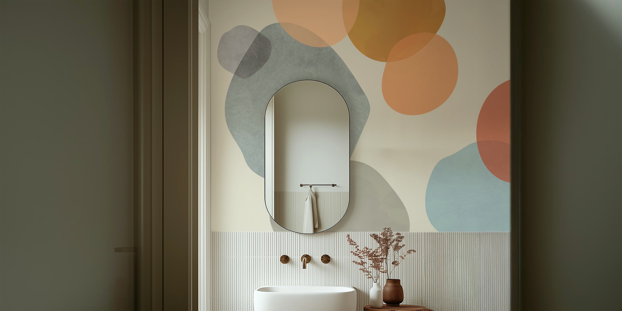 Curved Shapes Tapete in einem modernen Raum