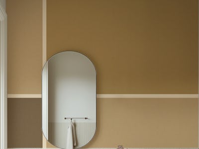 Geometric Color Block – Brown & Beige