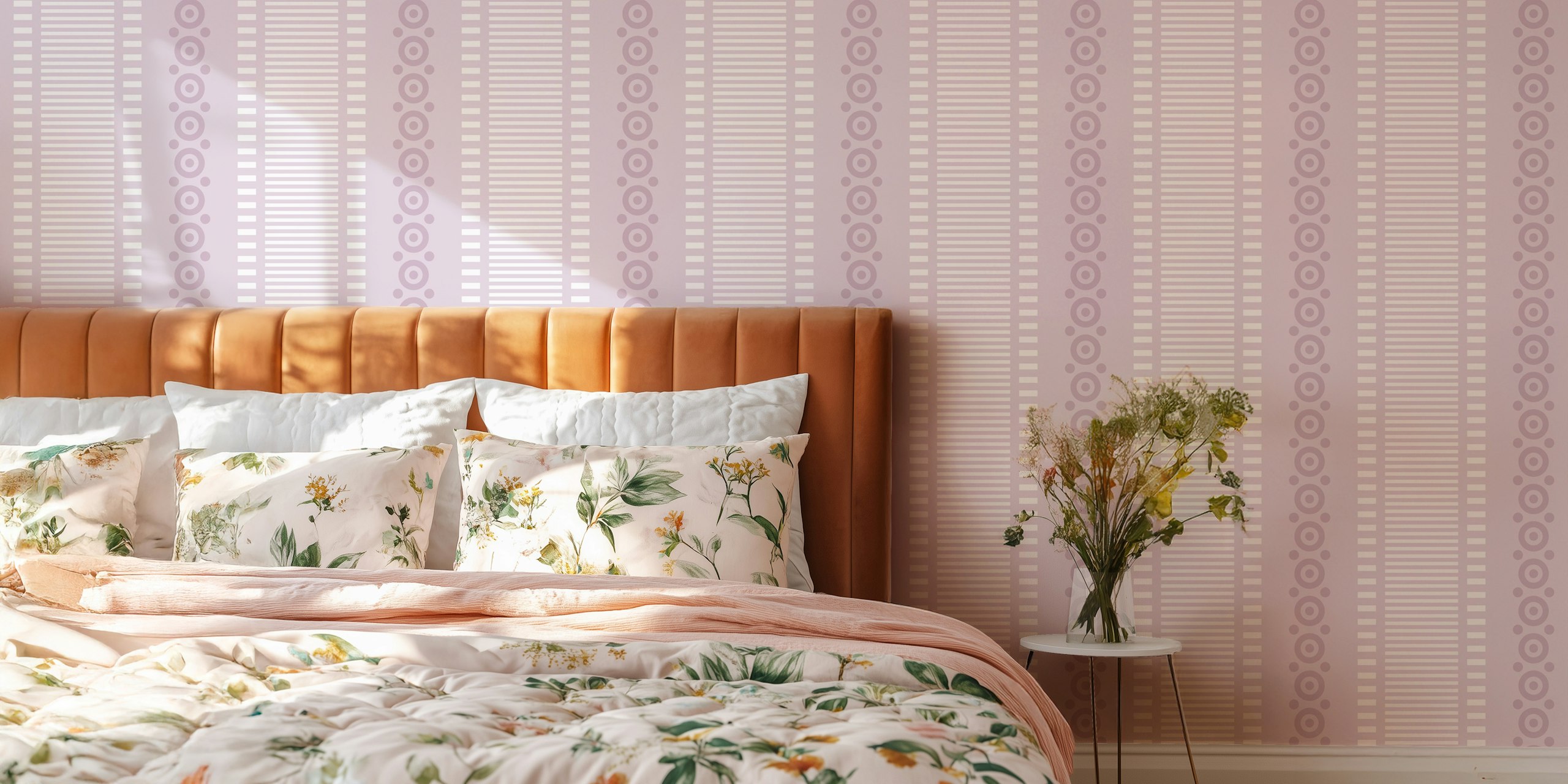 Classic vertical stripes wallpaper in a room