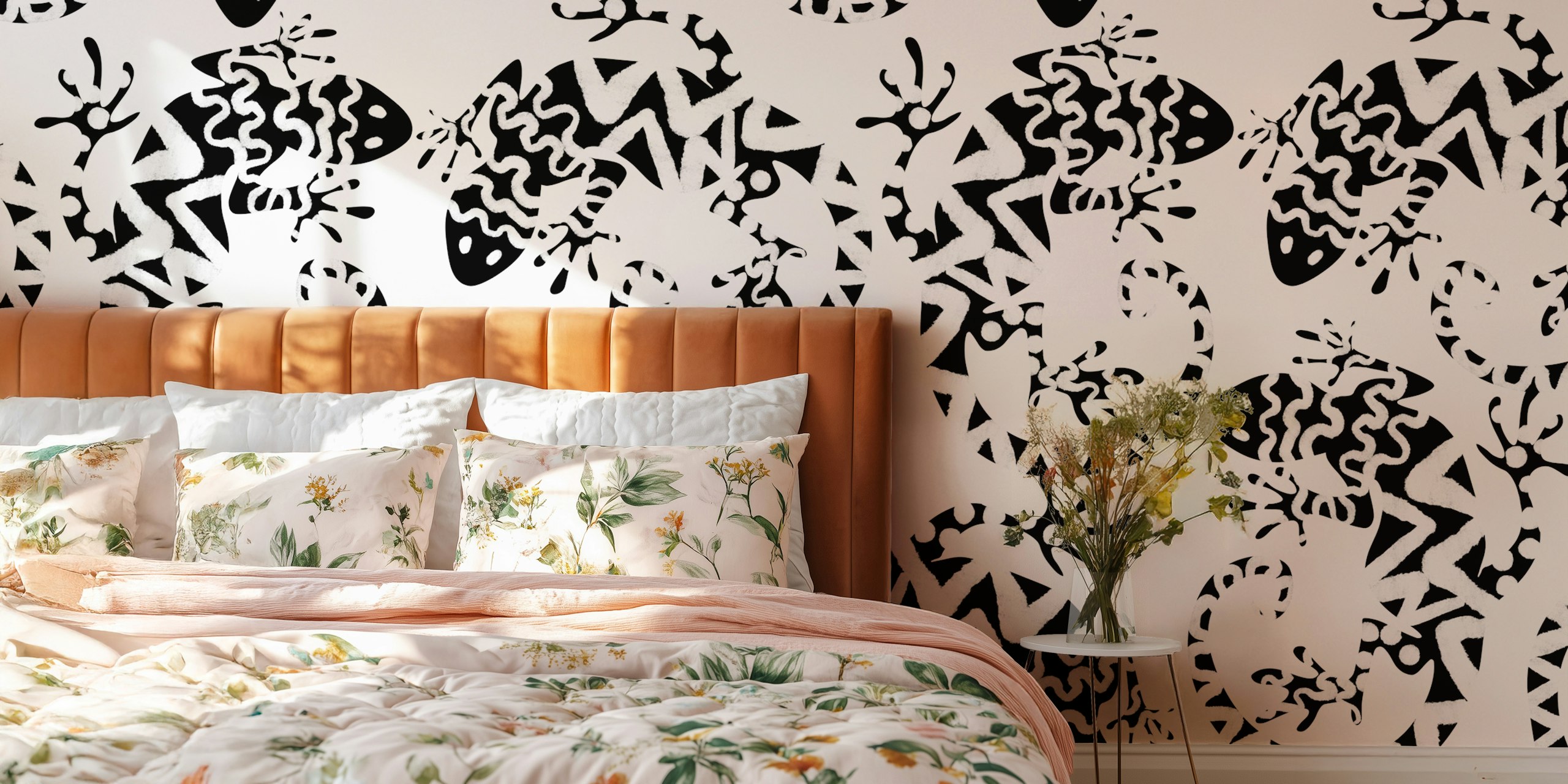 Design de papier peint Gecko affiché dans une pièce