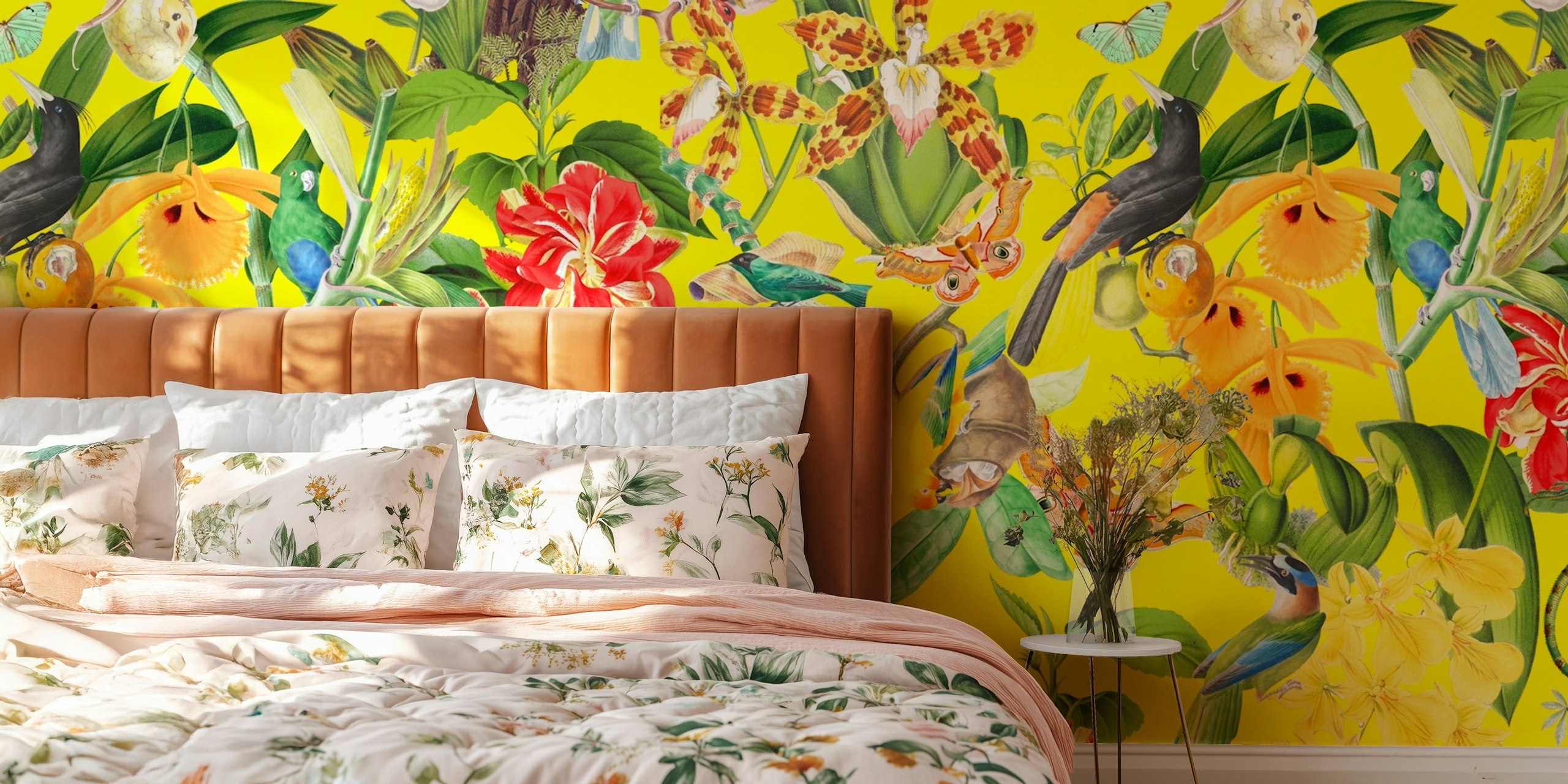 Nocturna behangontwerp in een kamer