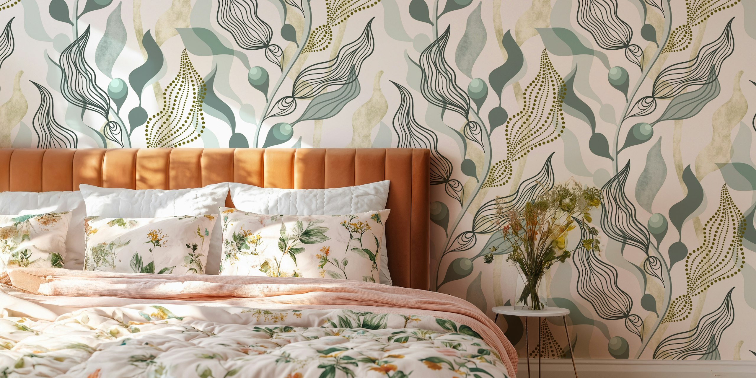 Papel de parede Whimsical kelp forest em um quarto
