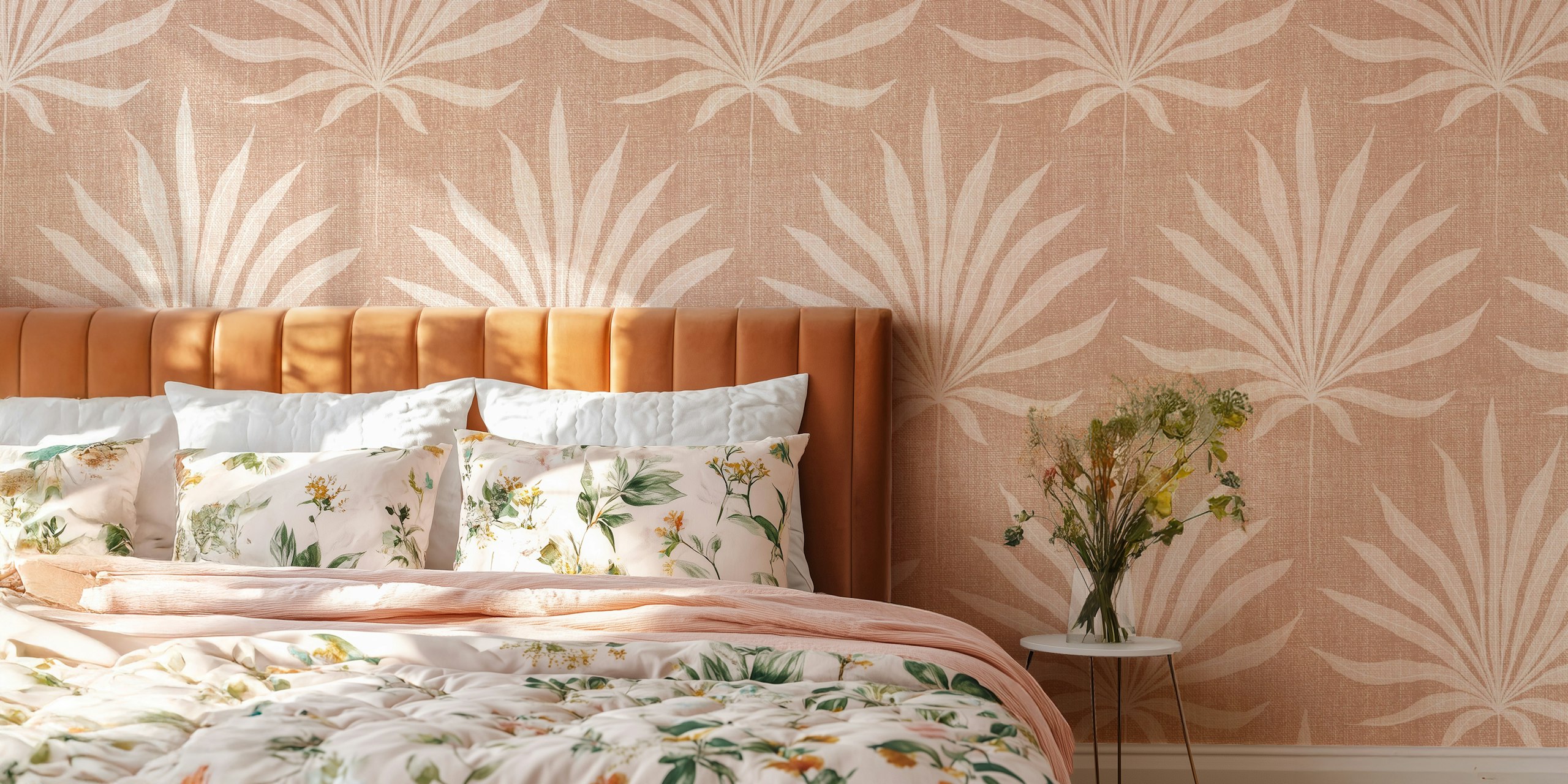 Refined Boho Coastal Palm Frond tapetdesign