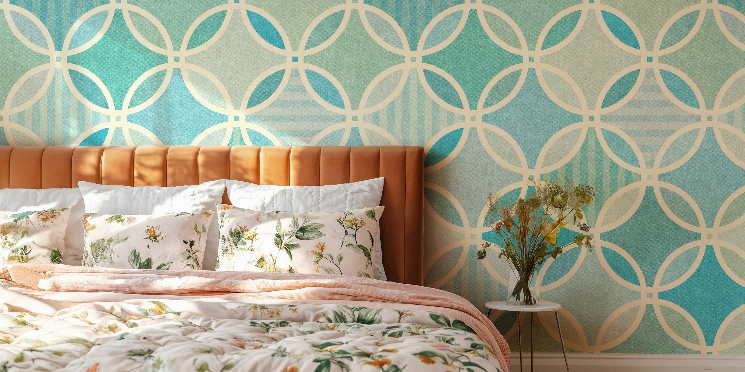 Geometric Harmony wallpaper in a room