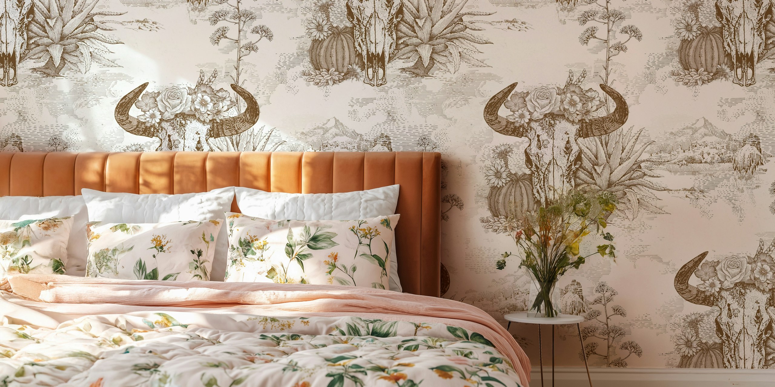 Wild West Adventure Brown wallpaper in a room