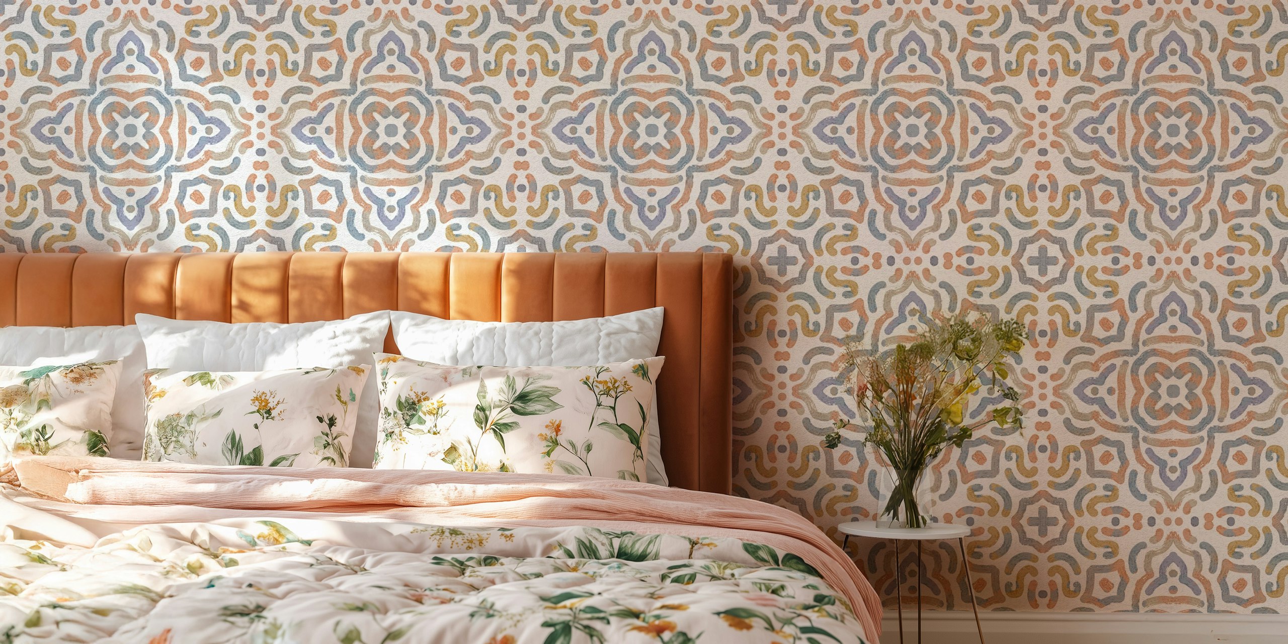 Bohemian Chic Impress tapetti huoneessa