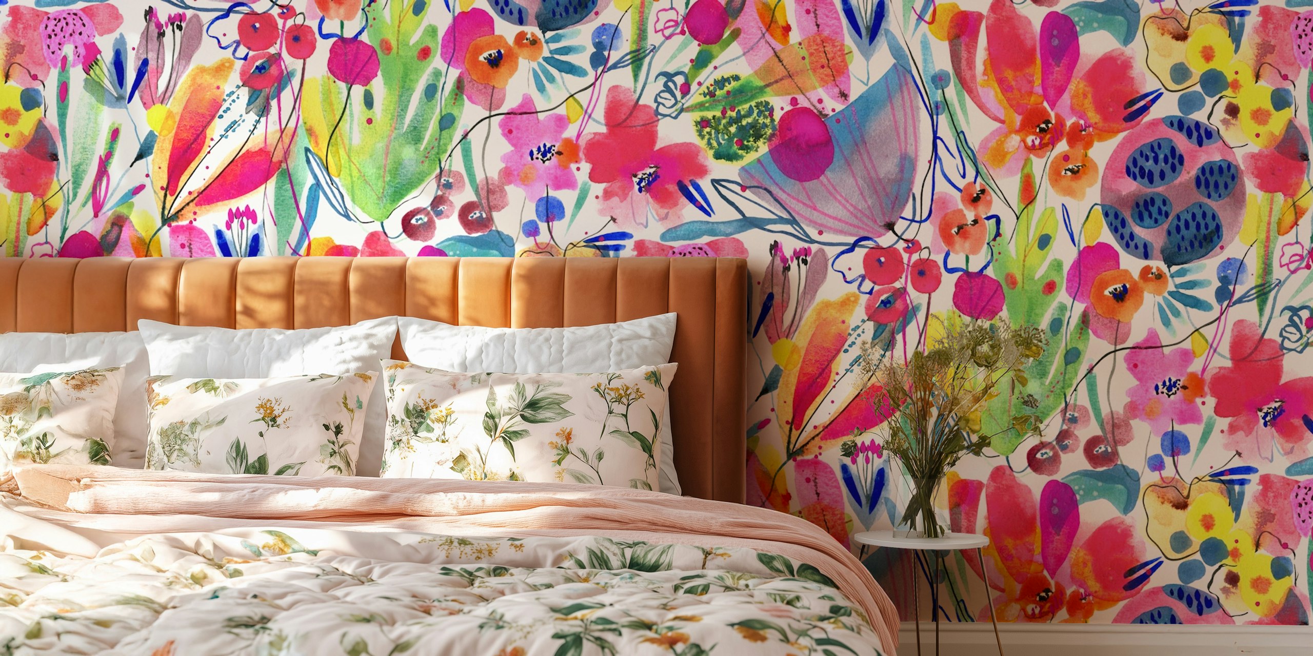 Vibrant Floral Fiesta vist i et rum