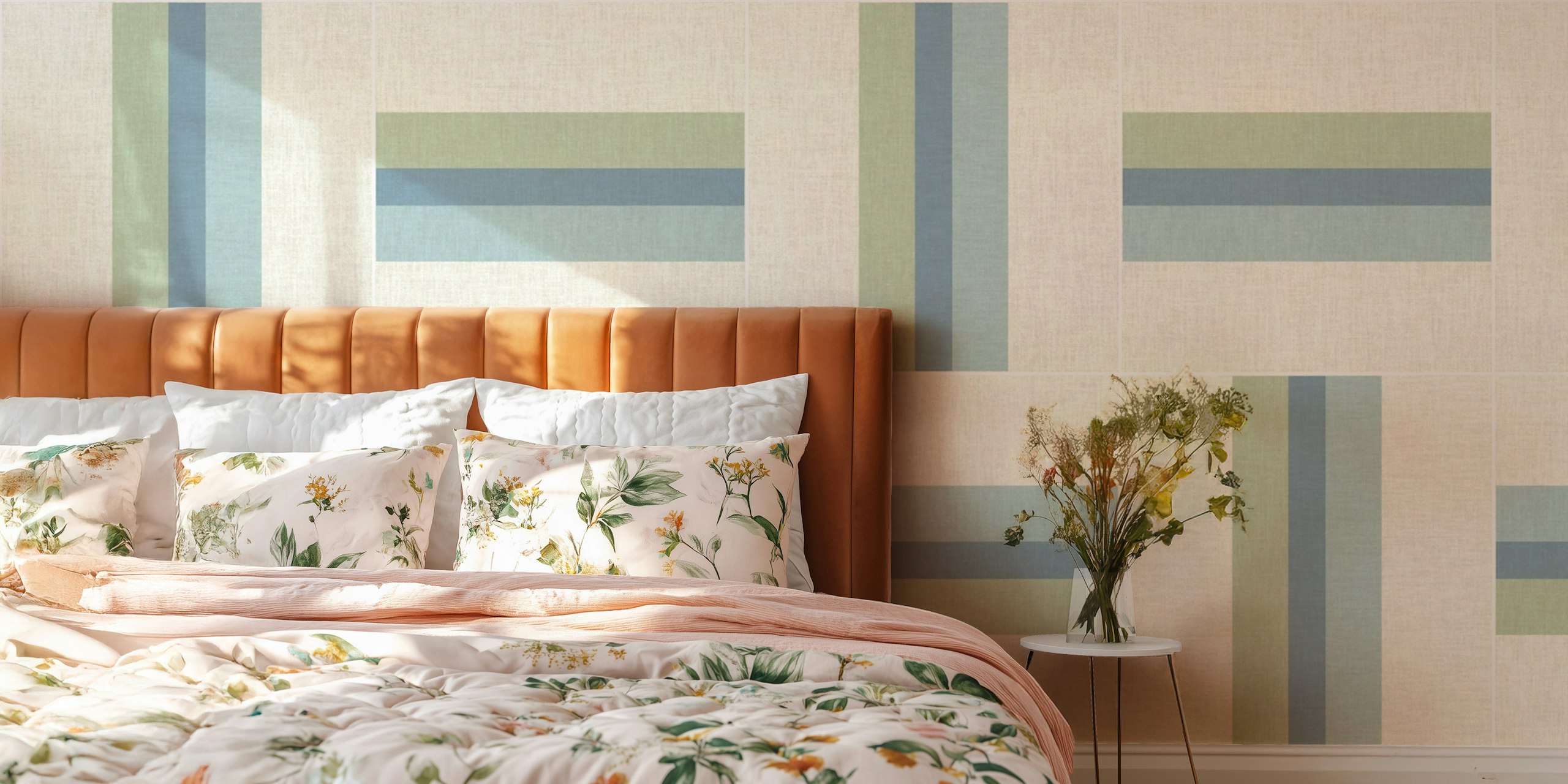 Papel de parede Geometric 13 em um quarto moderno