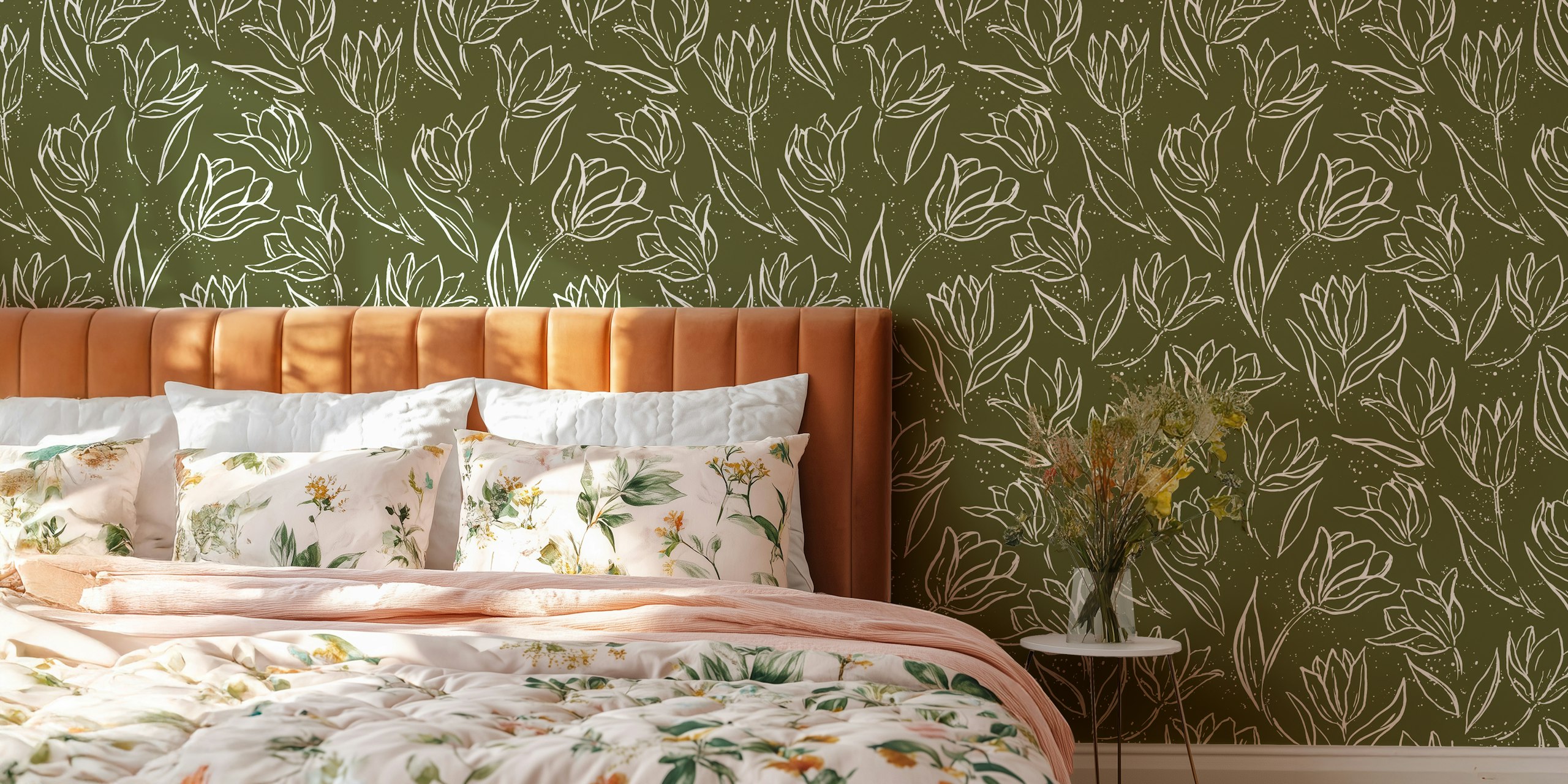 Tapeta Spring Tulips u postavci sobe