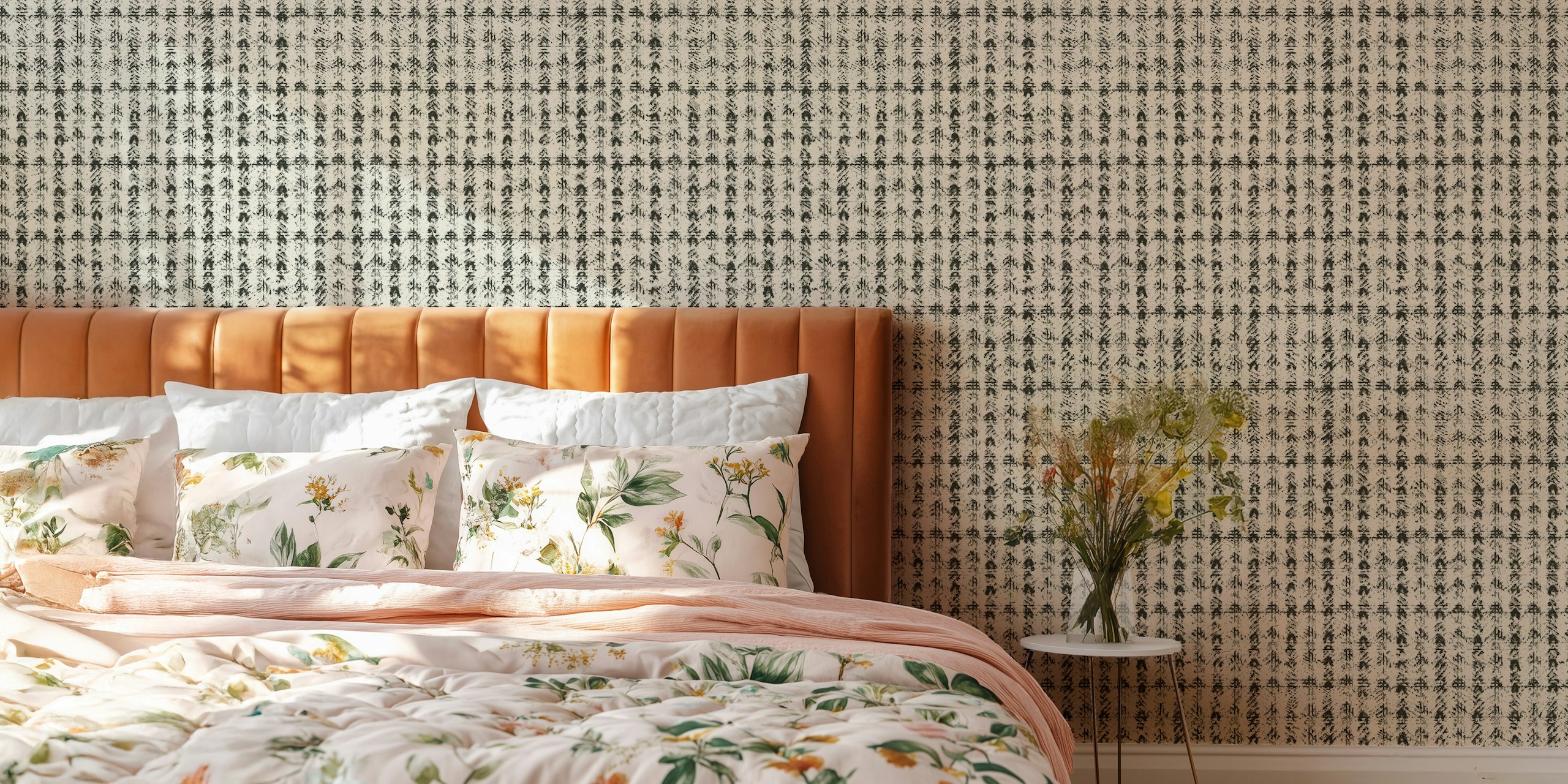 Timeless classic tweed mill grey tapet i et rom