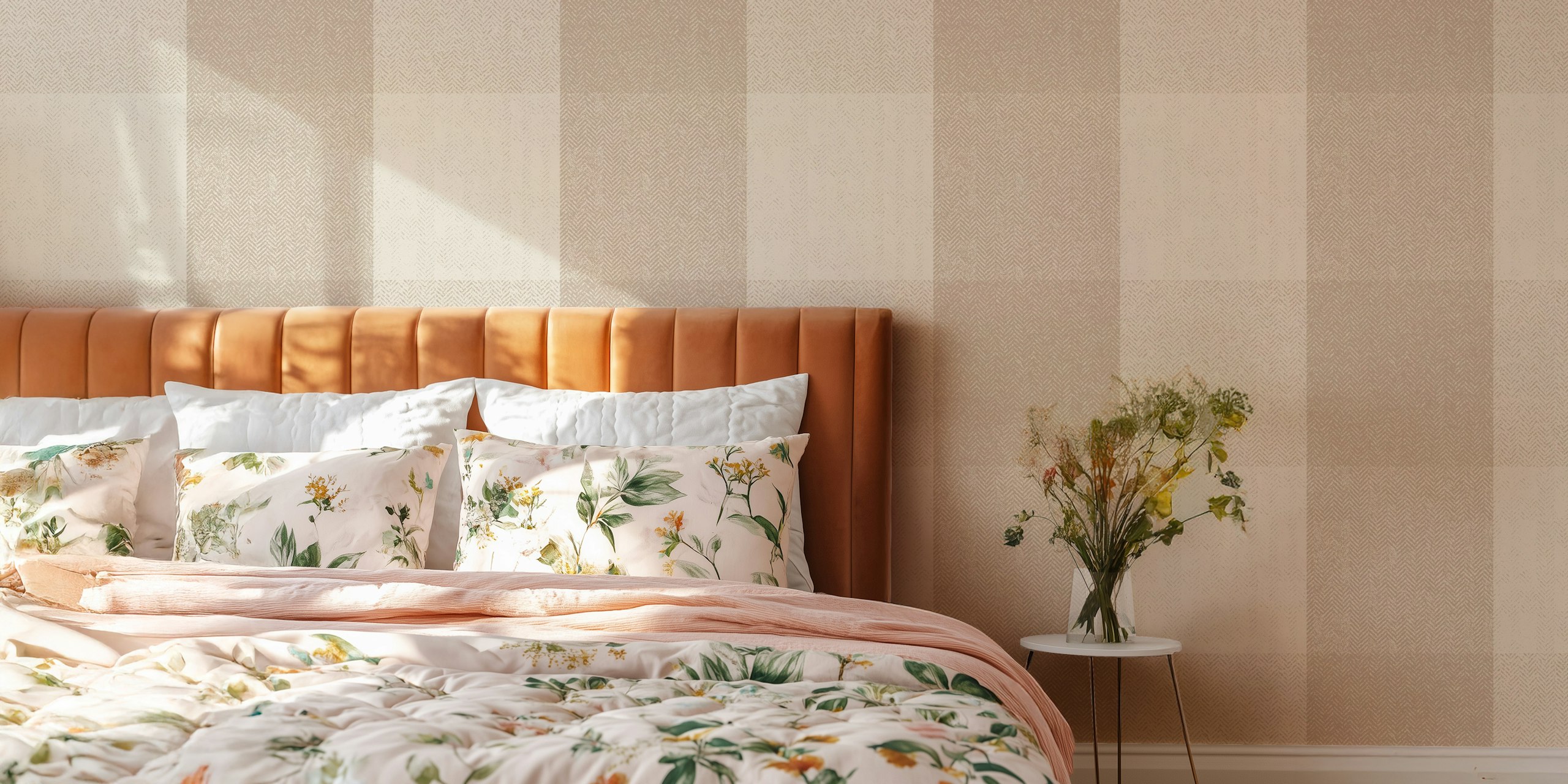 Timeless classic tweed wallpaper huoneessa