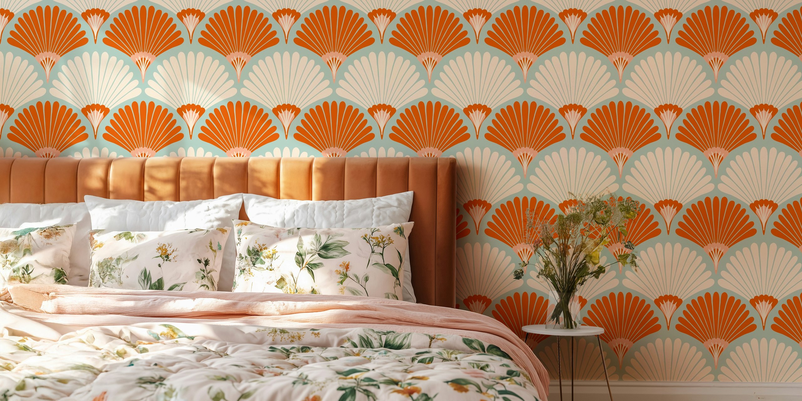 Ταπετσαρία Art Deco Fan σε ένα δωμάτιο