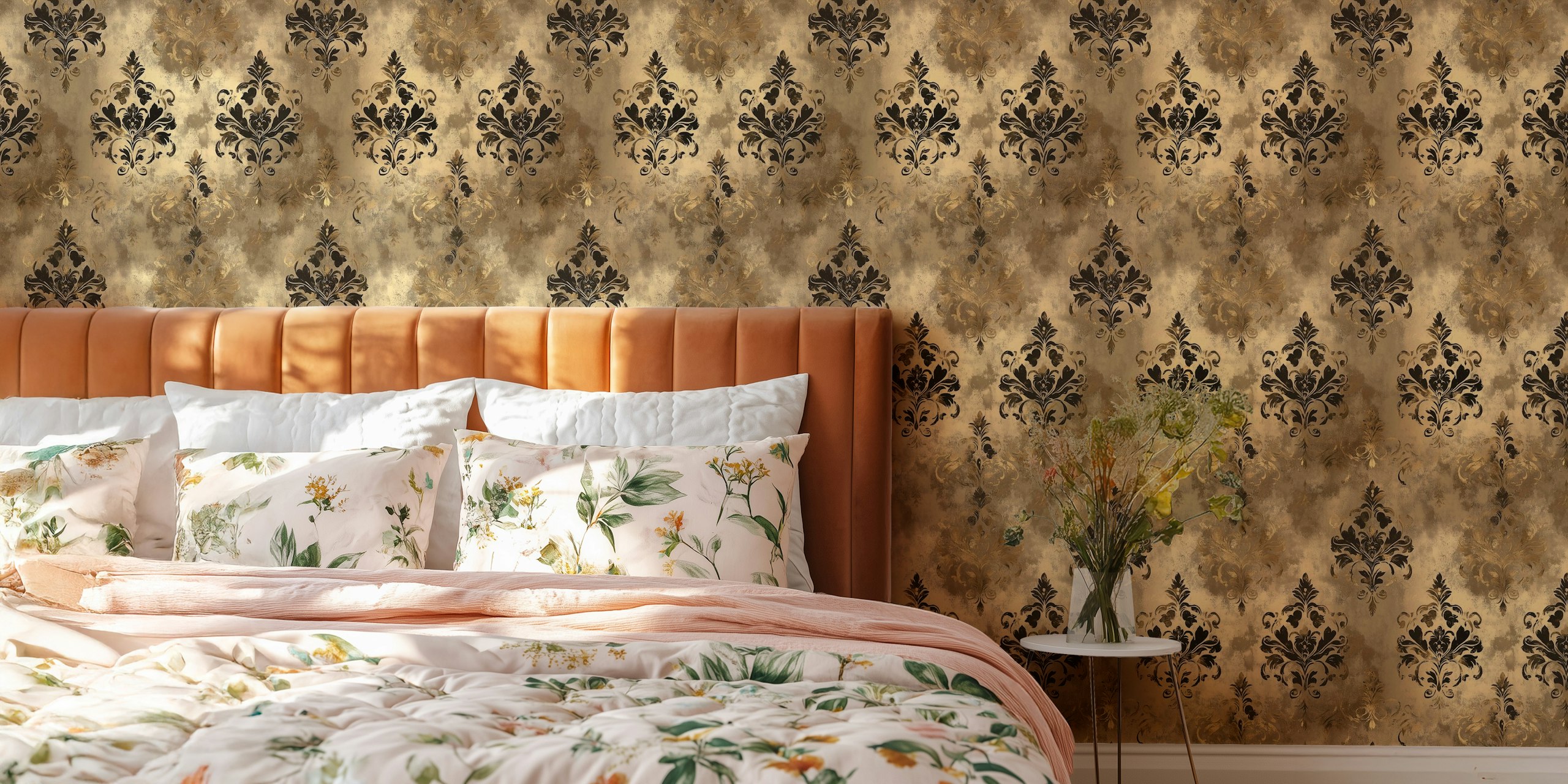 Vintage Gold Elegance wallpaper design