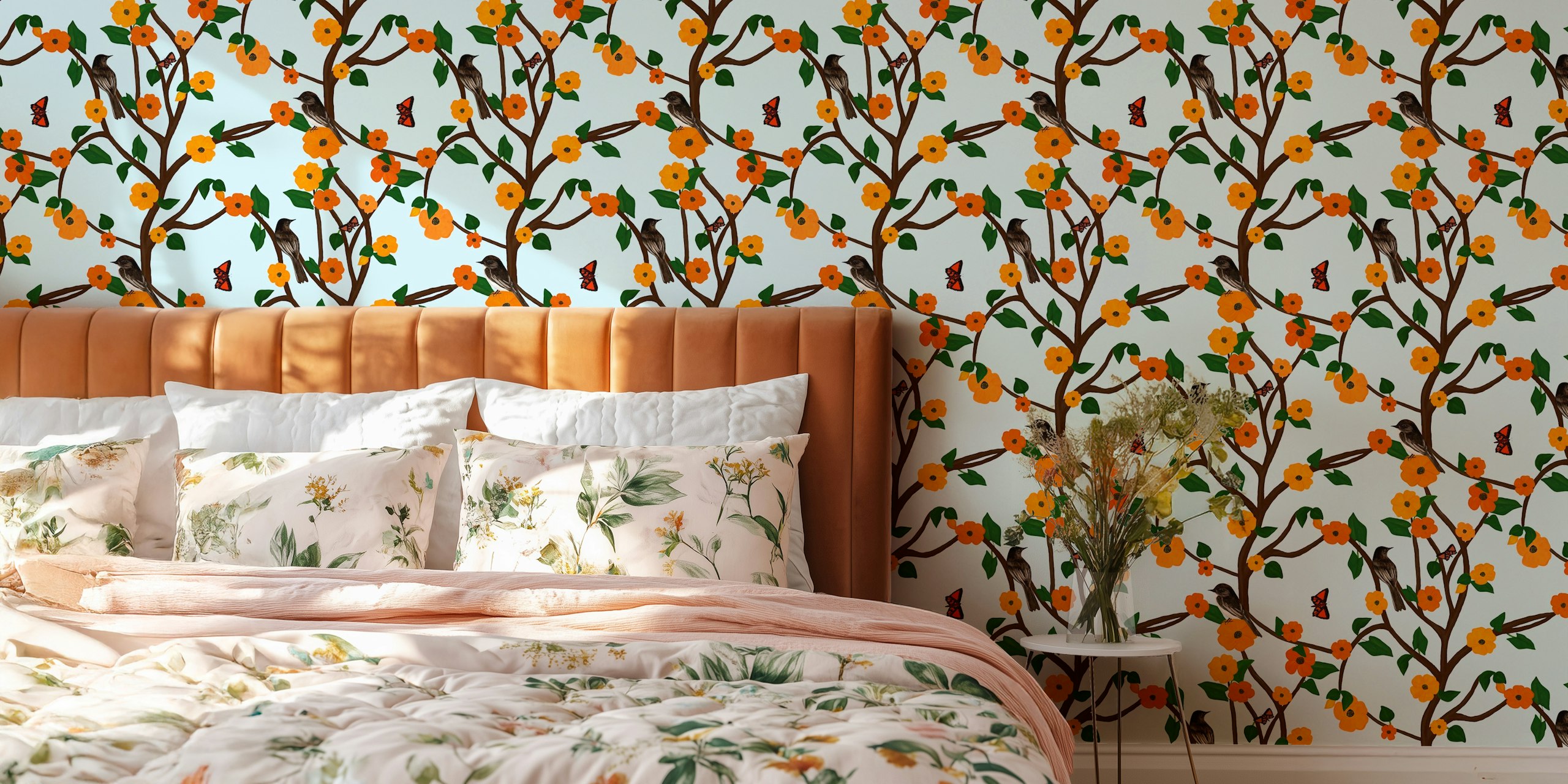 Phoebes Garden Chinoiserie Sky tapet i ett rum