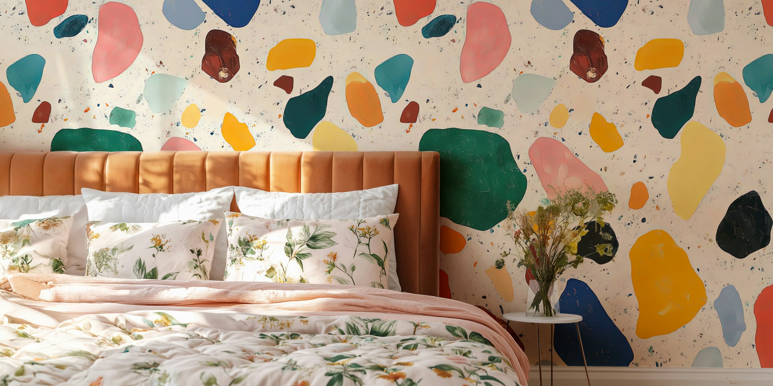 Colorful Terrazzo wallpaper in a room
