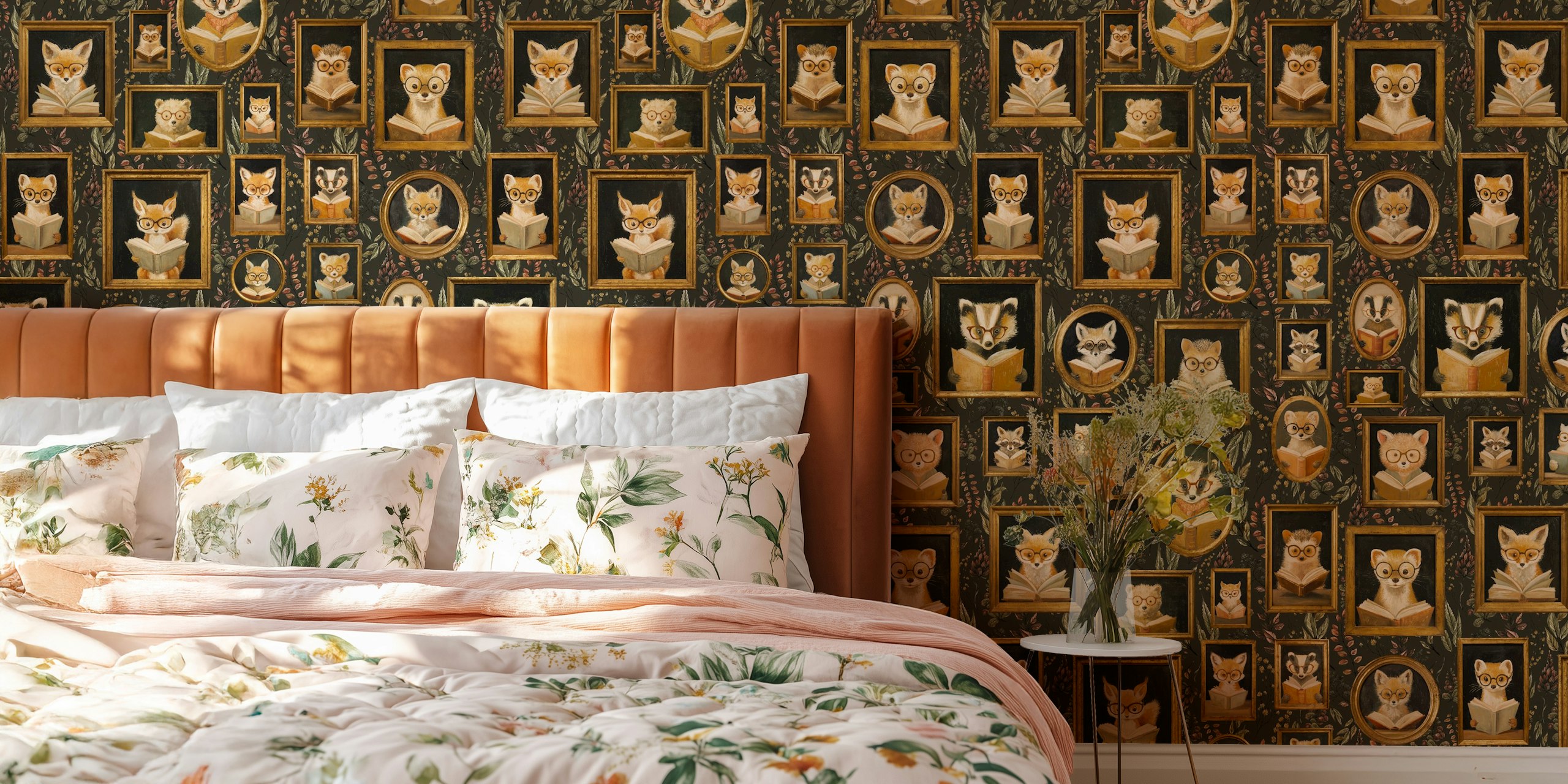 Woodland School Reading wallpaper in a room