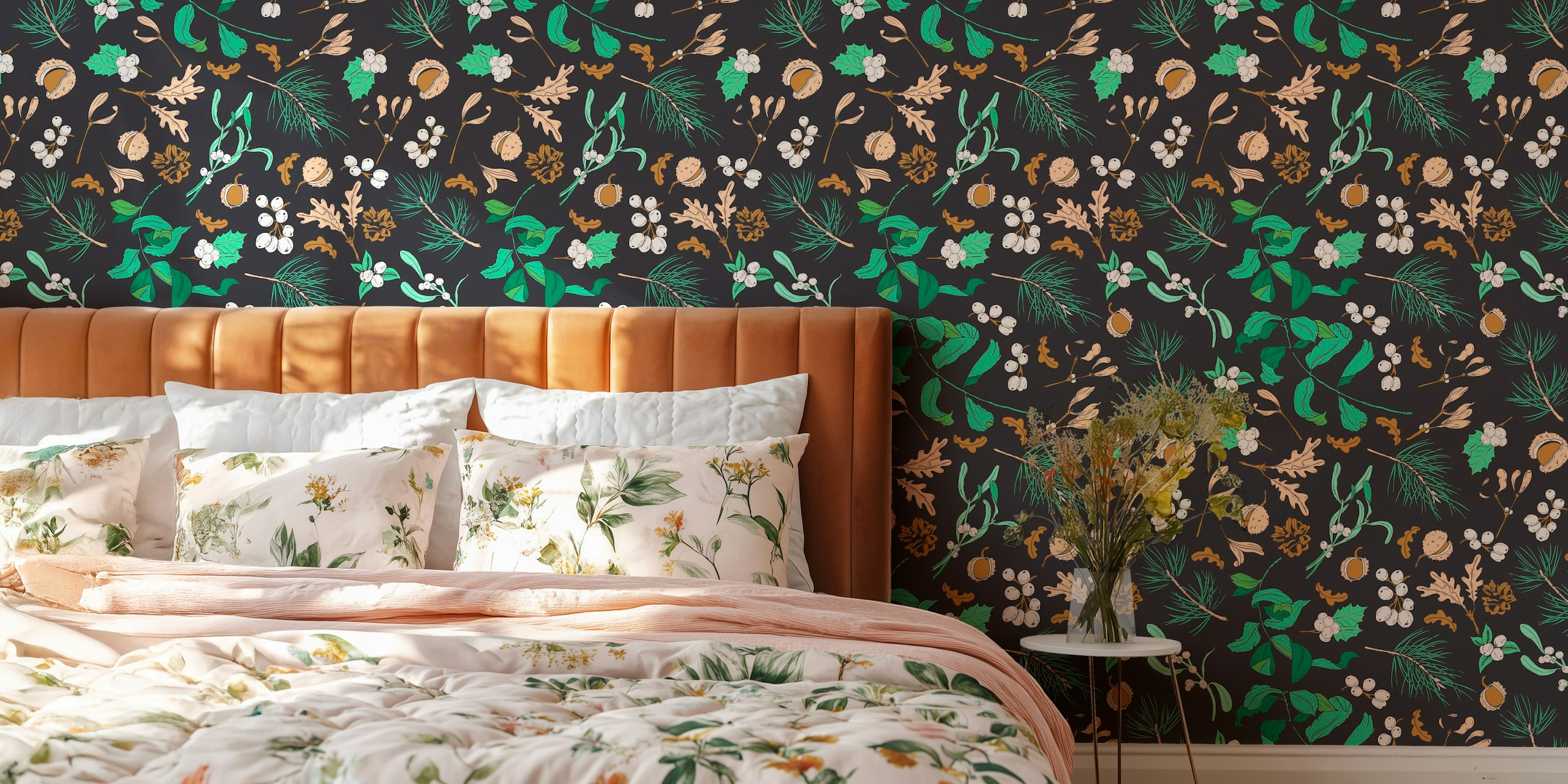 Botanical Forest Wonder wallpaper in a room