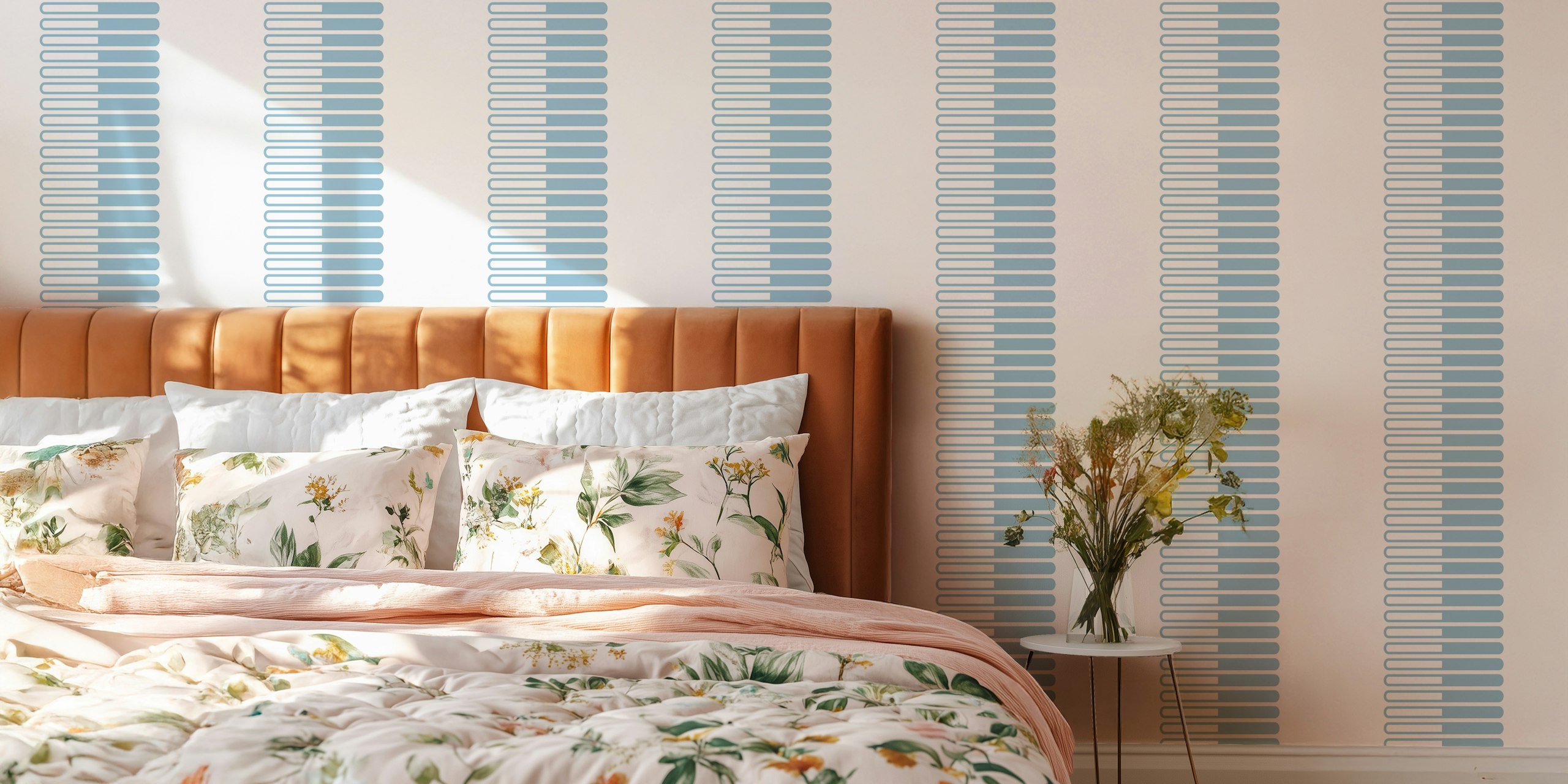 Modern Elegant Light Blue Stripes wallpaper