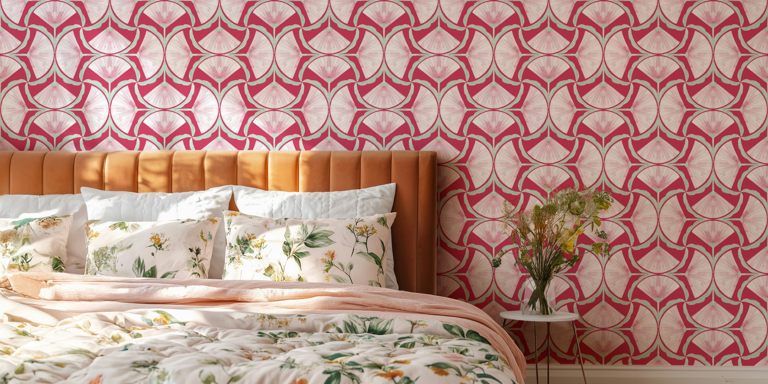 Ultra Steady Florals - Magenta - Gd23-A47 In Een Kamer