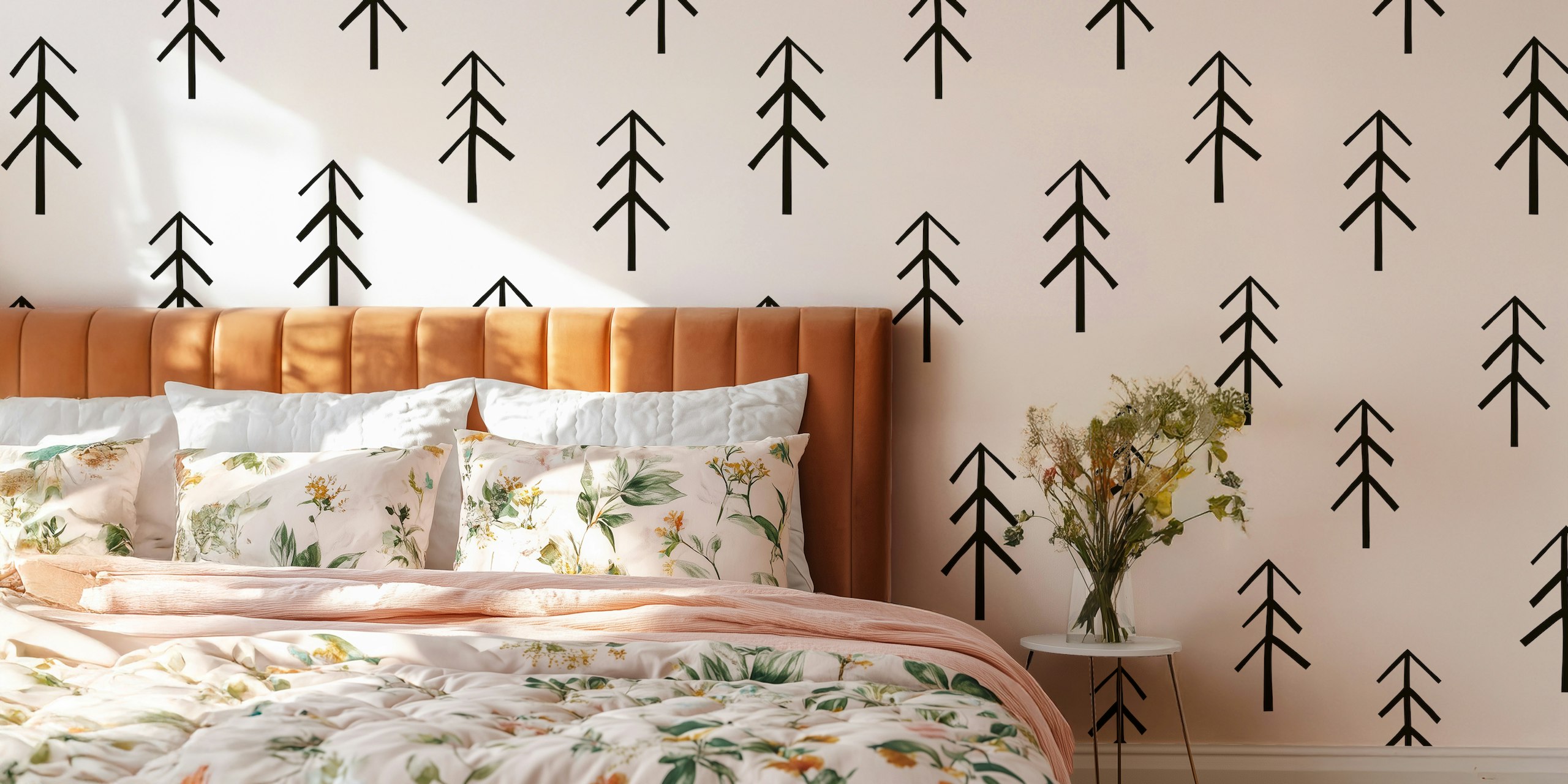 Zwart-witte forest ontwerp