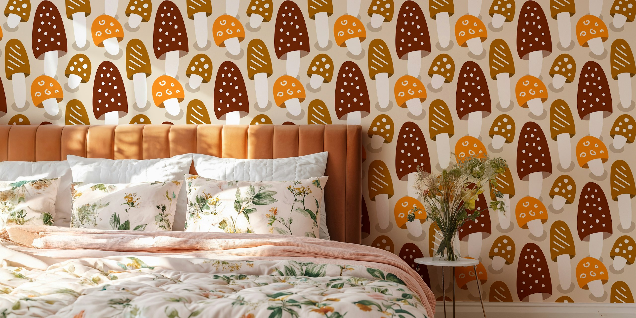 Tapeta Playful mushrooms w pokoju