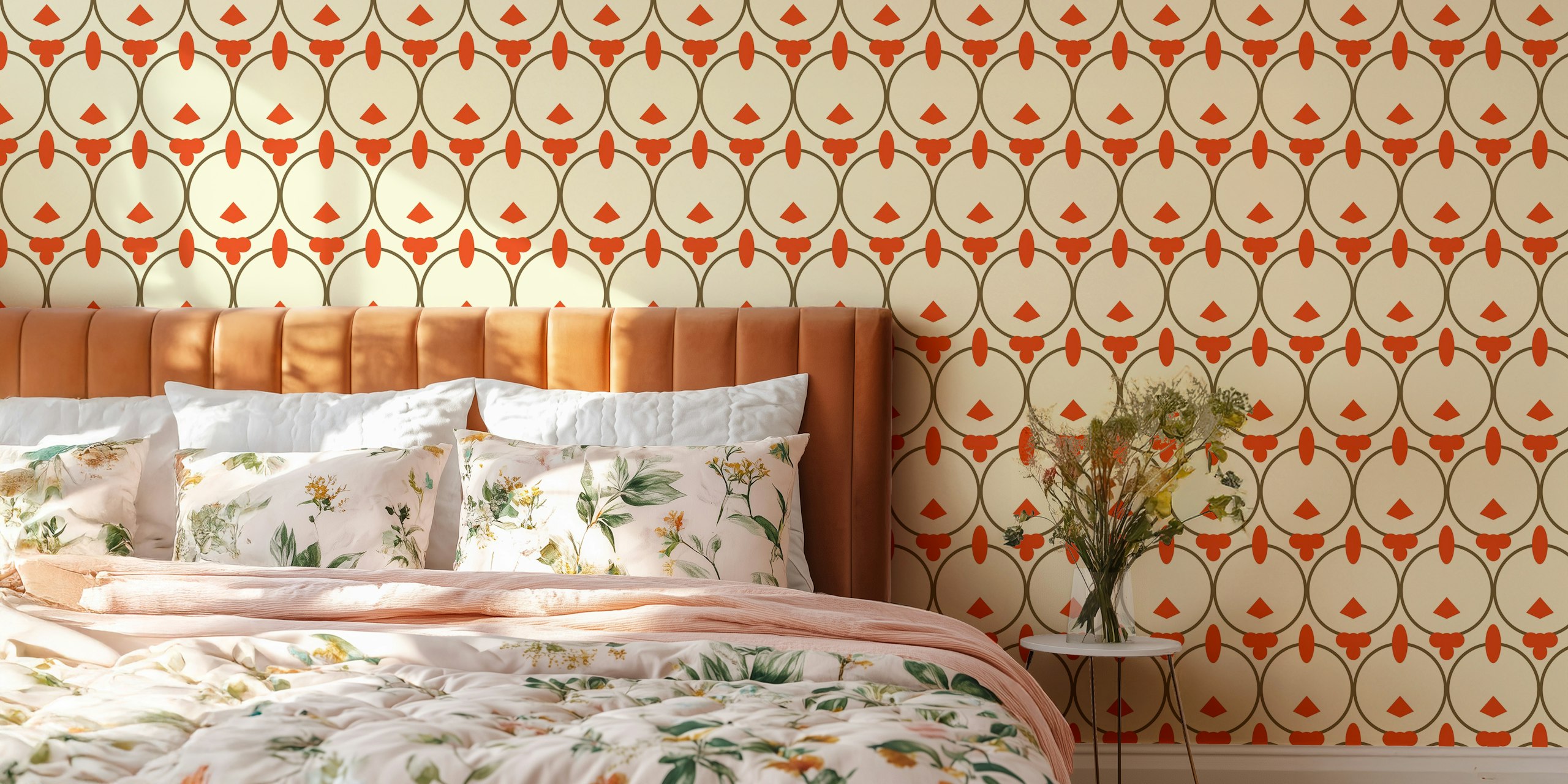 Pattern di carta da parati Cock-A-Doodle-Doo in una stanza