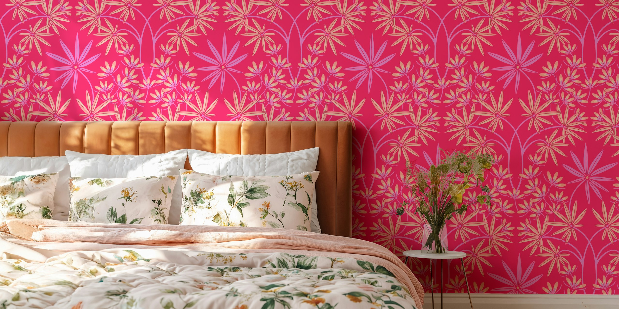 Glamour Maximalist Floral Damask - Hot Pink