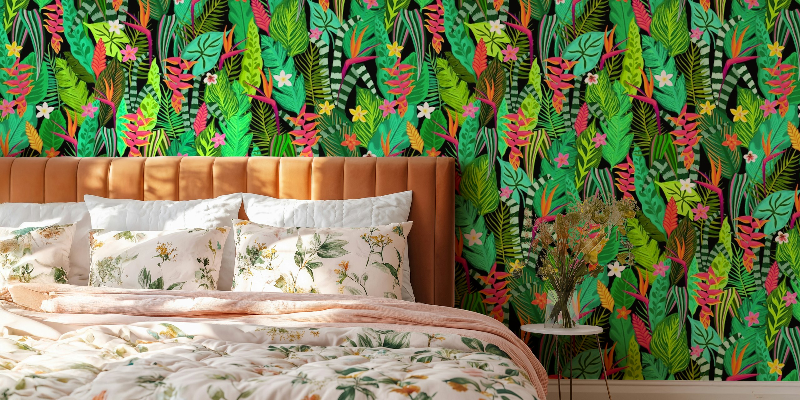 Lush Tropical Nights - Vibrant Green w pokoju