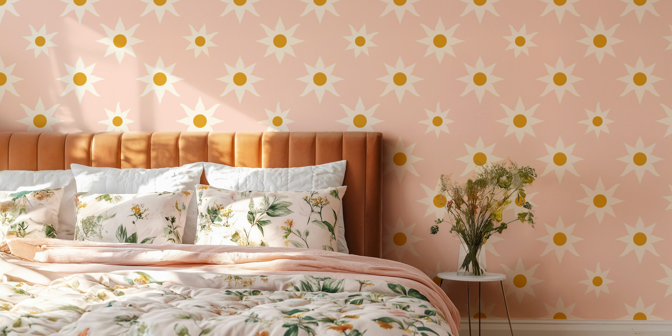 Σχέδιο ταπετσαρίας Farmhouse Star Floral Pink