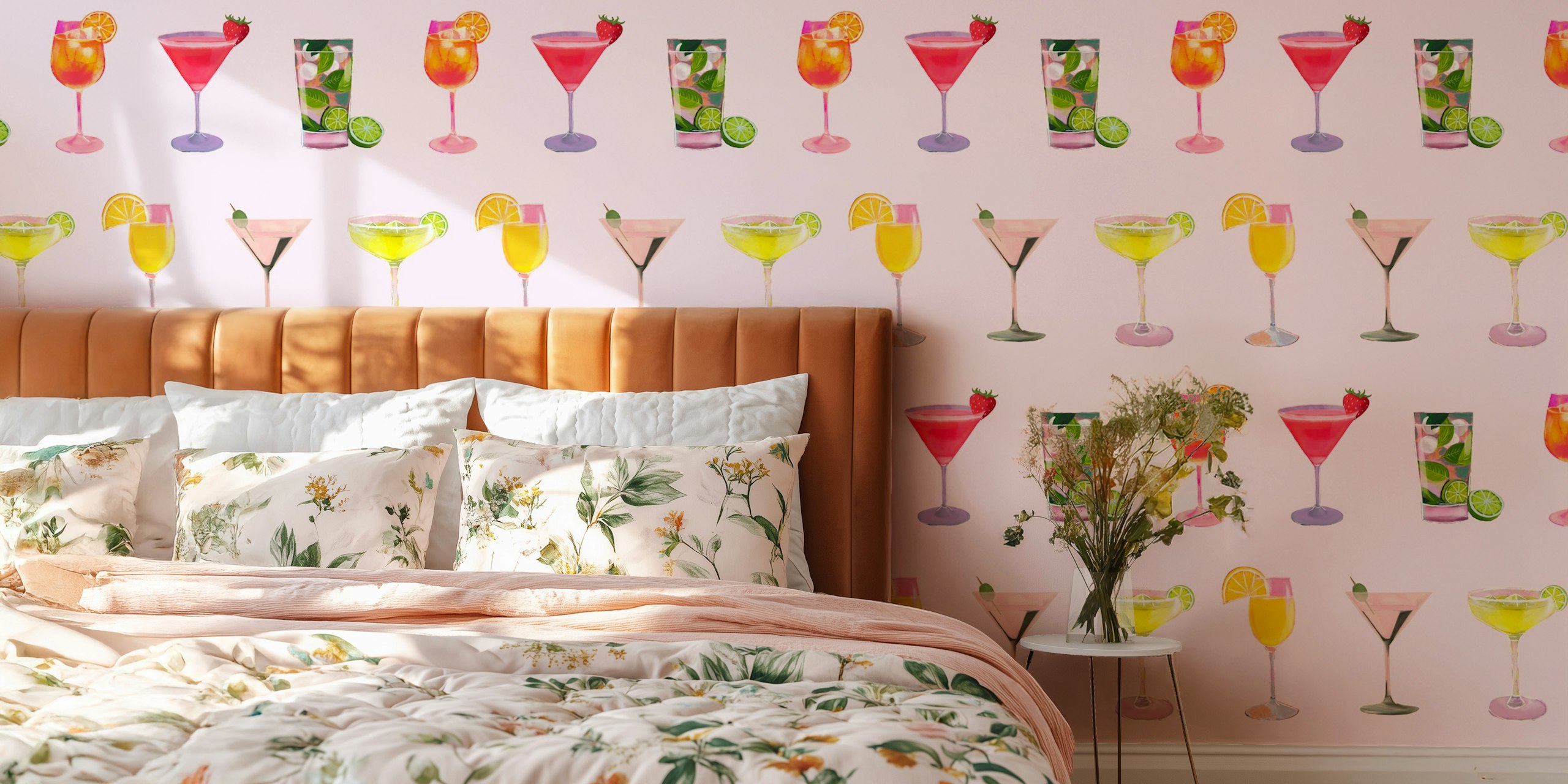 Fond d'écran Cocktail Theme dans un cadre de pièce
