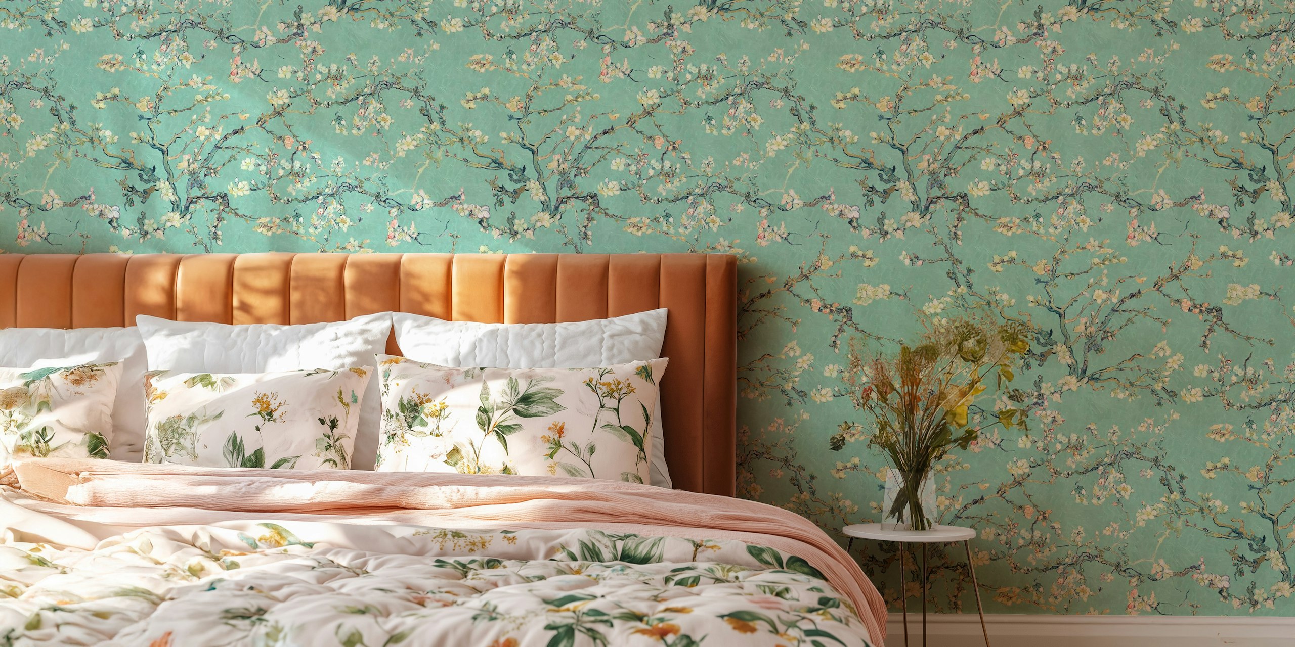 Van Gogh Almond Blossom mint blush tapeta u sobi
