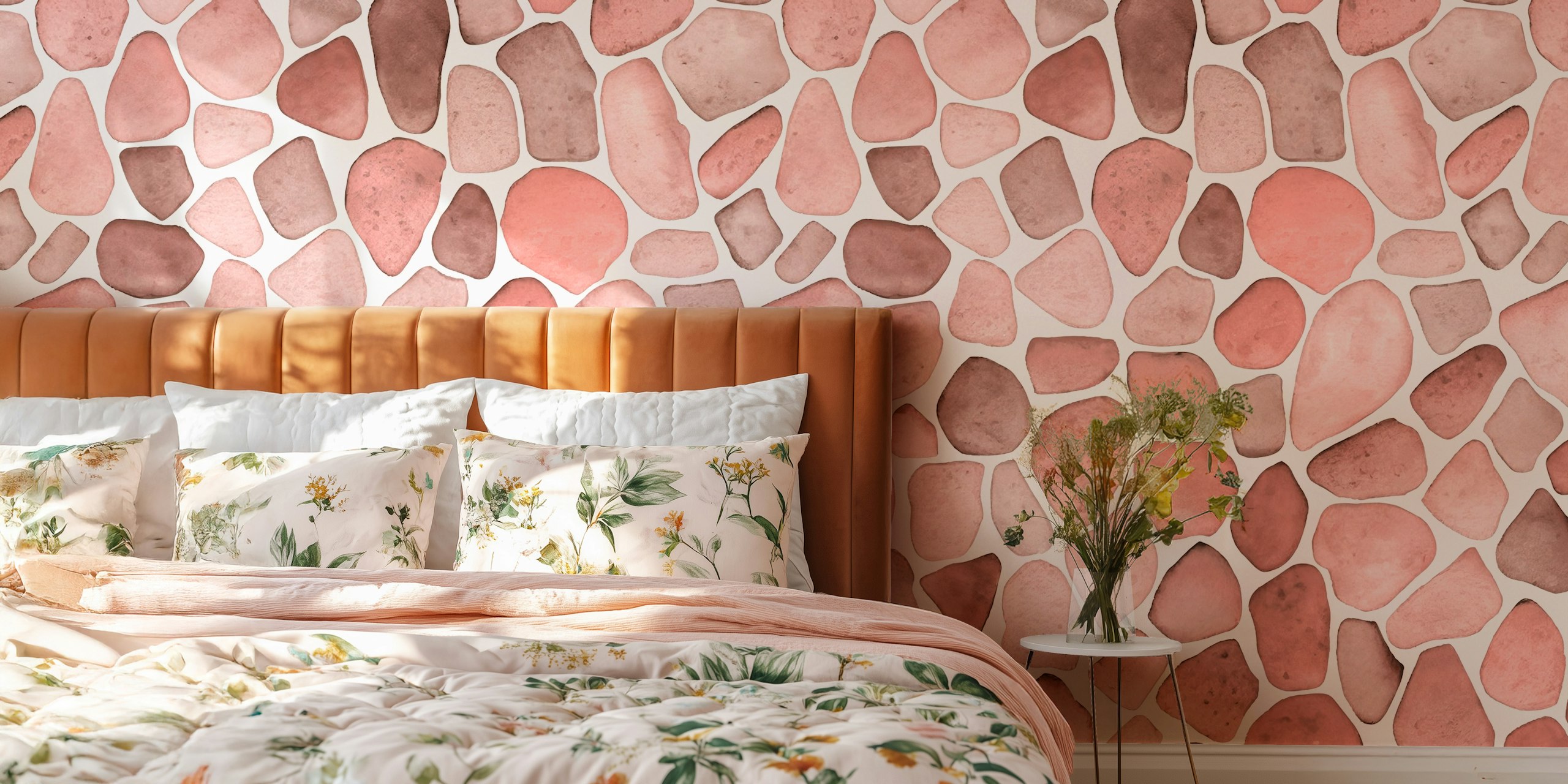 Ocean Vibe Seaglass Watercolor Pattern in a room
