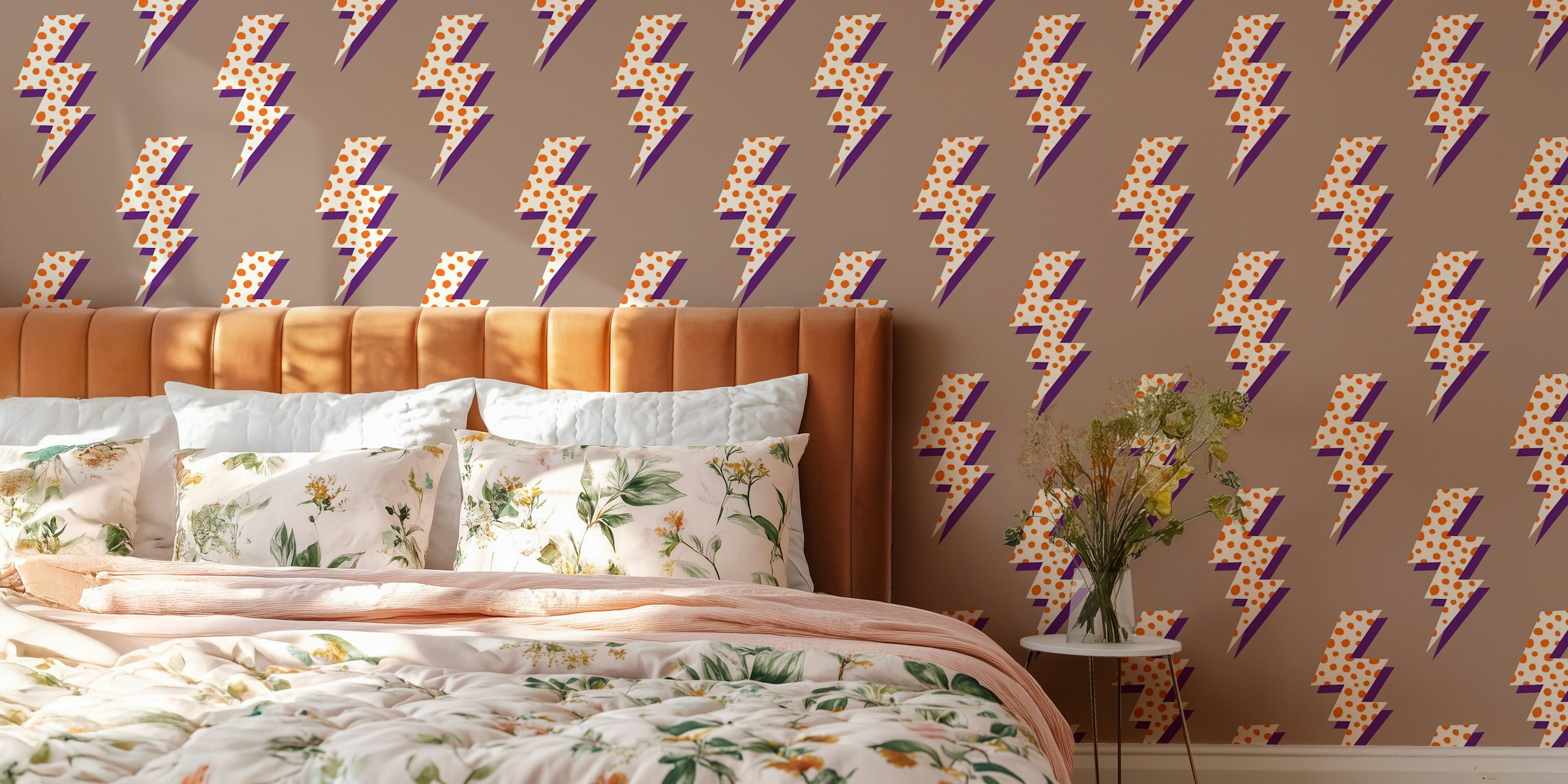 Design della carta da parati Dotted Flash in una stanza