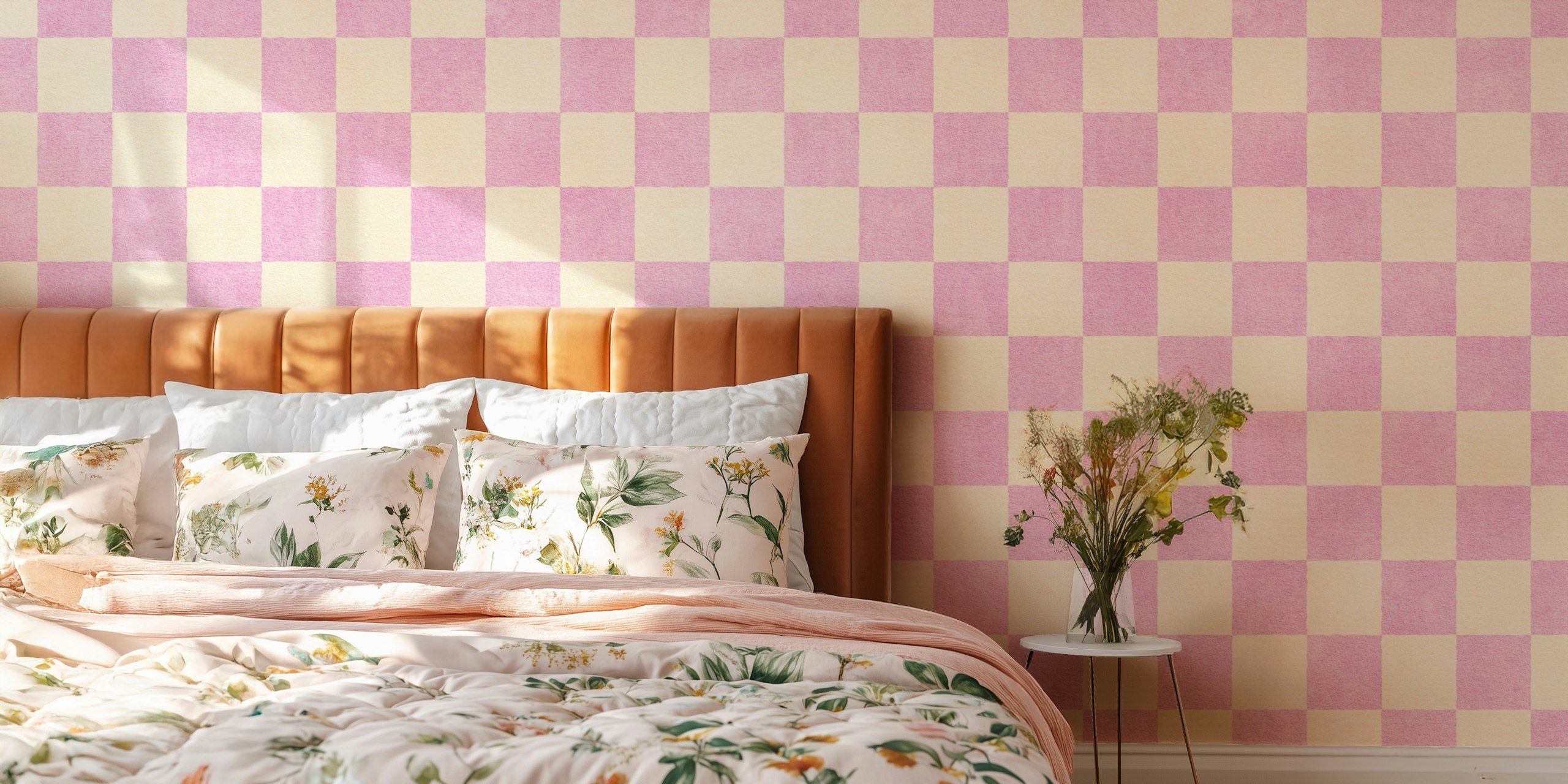Papel tapiz Checker en una habitación moderna