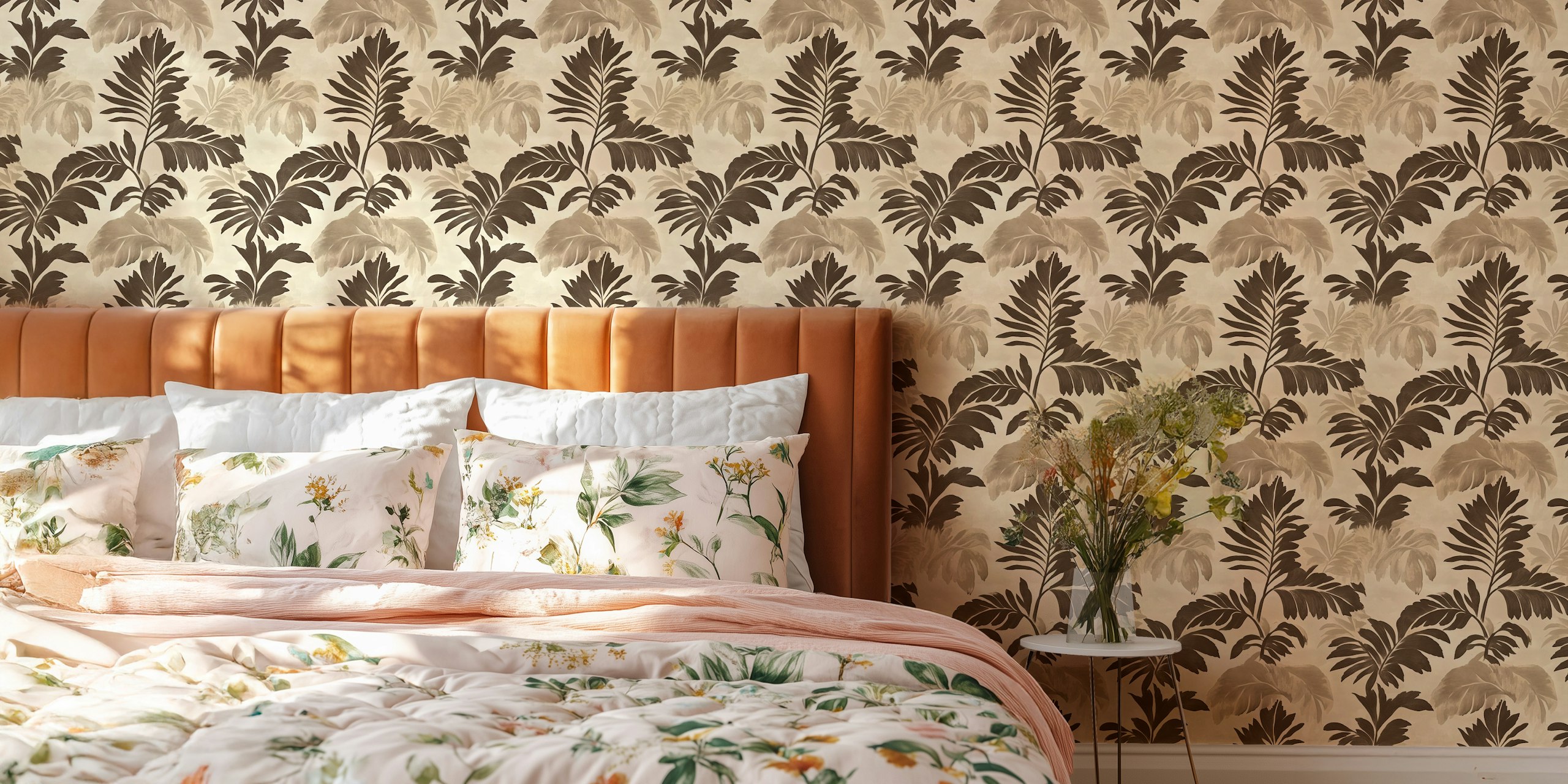 Ταπετσαρία Botanical Serenity Scene σε ένα δωμάτιο