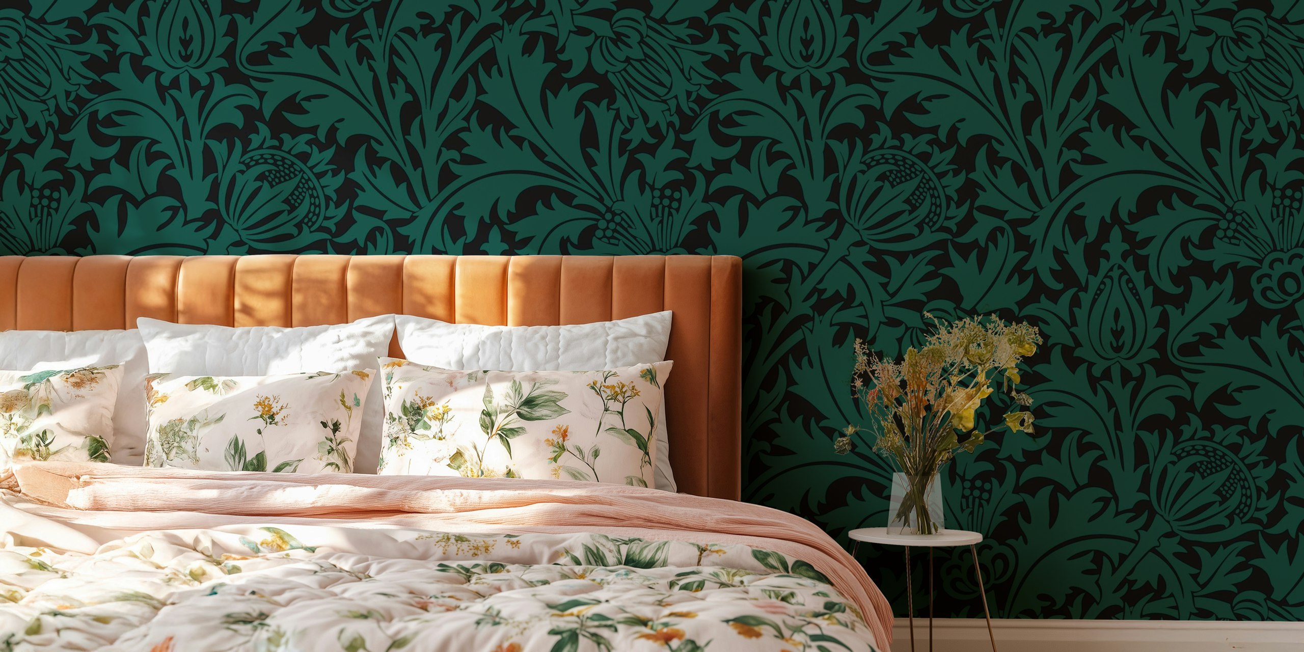 Victorian Pure Thistle 4 tapetti huoneessa