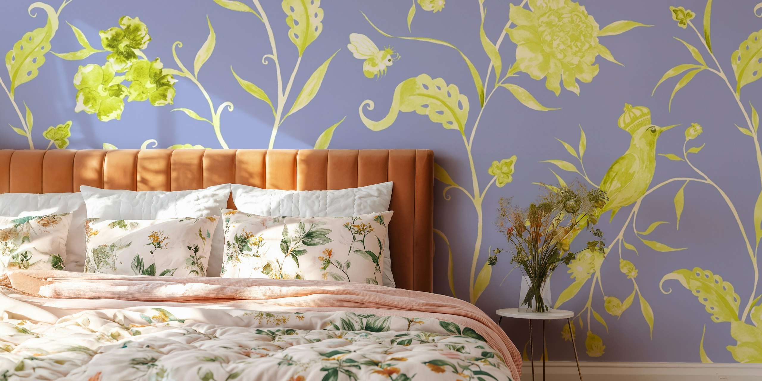 Papier Peint Floral Kuchka Rahasya - 2 Avec Des Oiseaux Dans Une Pièce