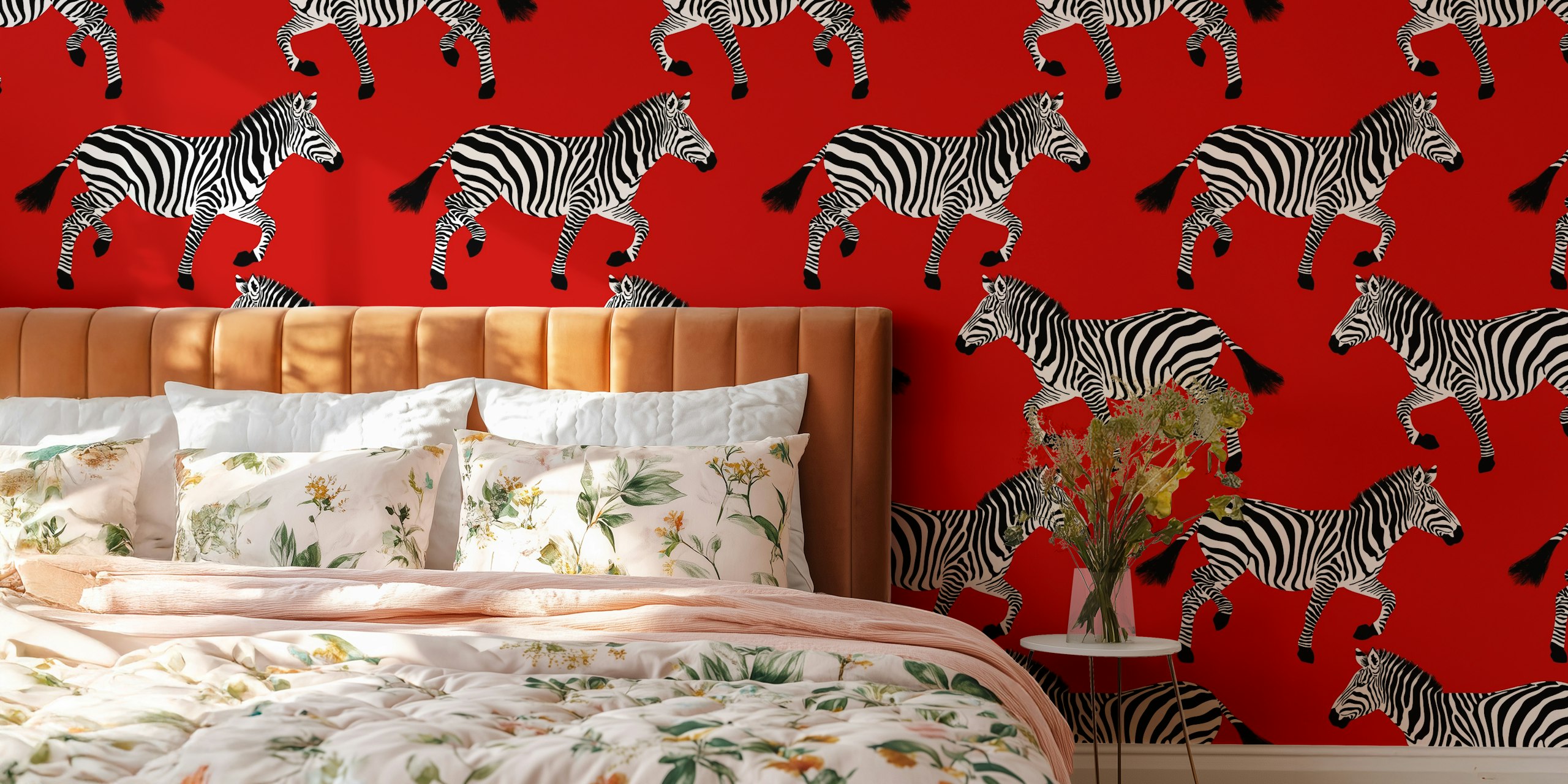 Design tapety Zebra v místnosti