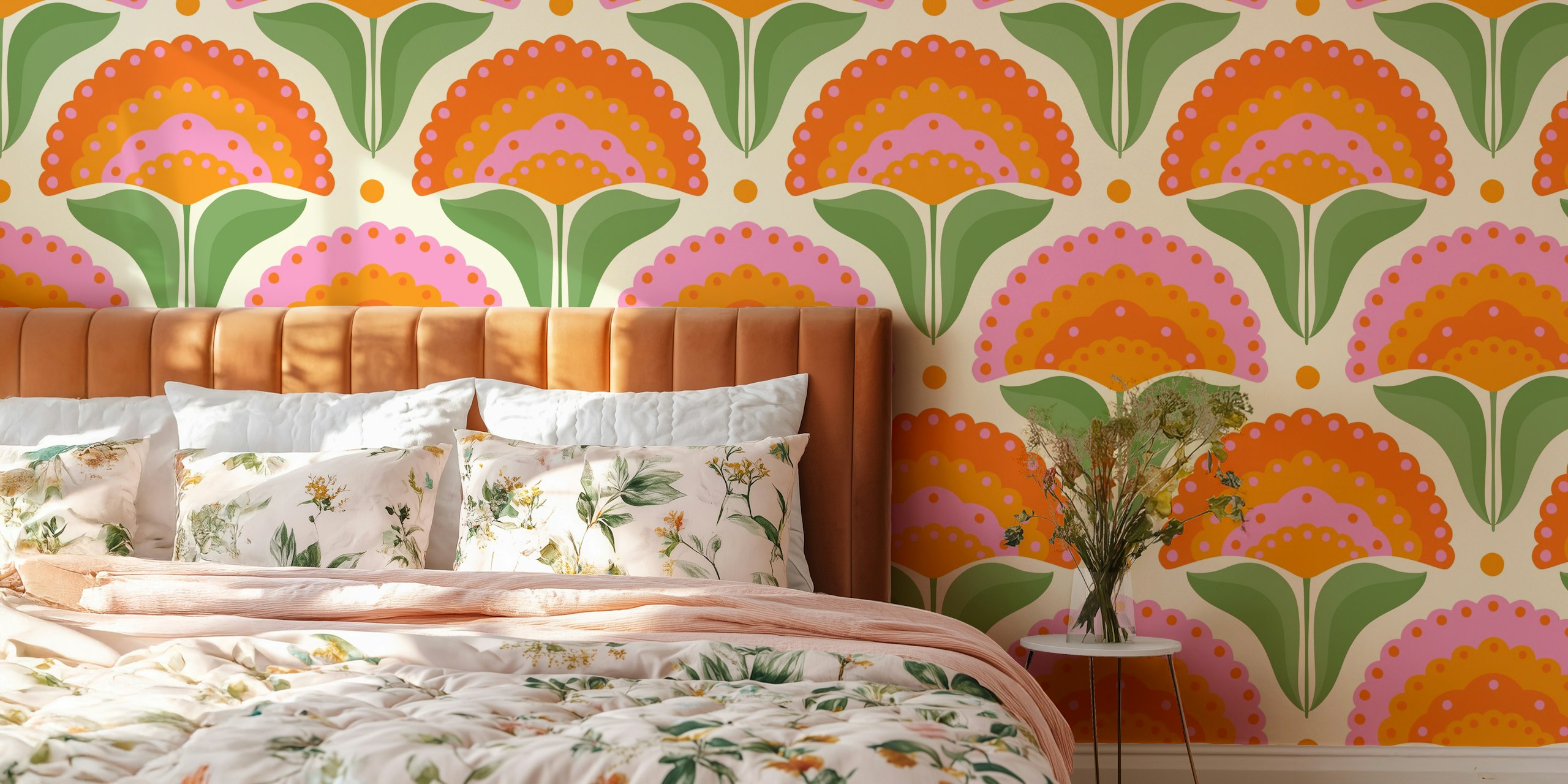 Floral Majesty Decor wallpaper in a room
