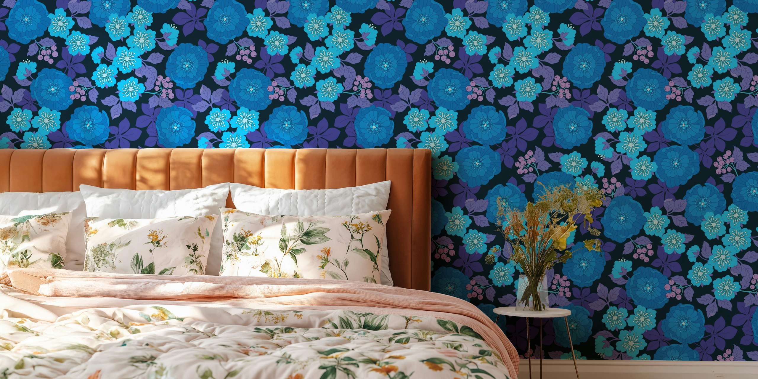 Tapeta kwiatowa z Anna-Lena (niebieskimi) kwiatami