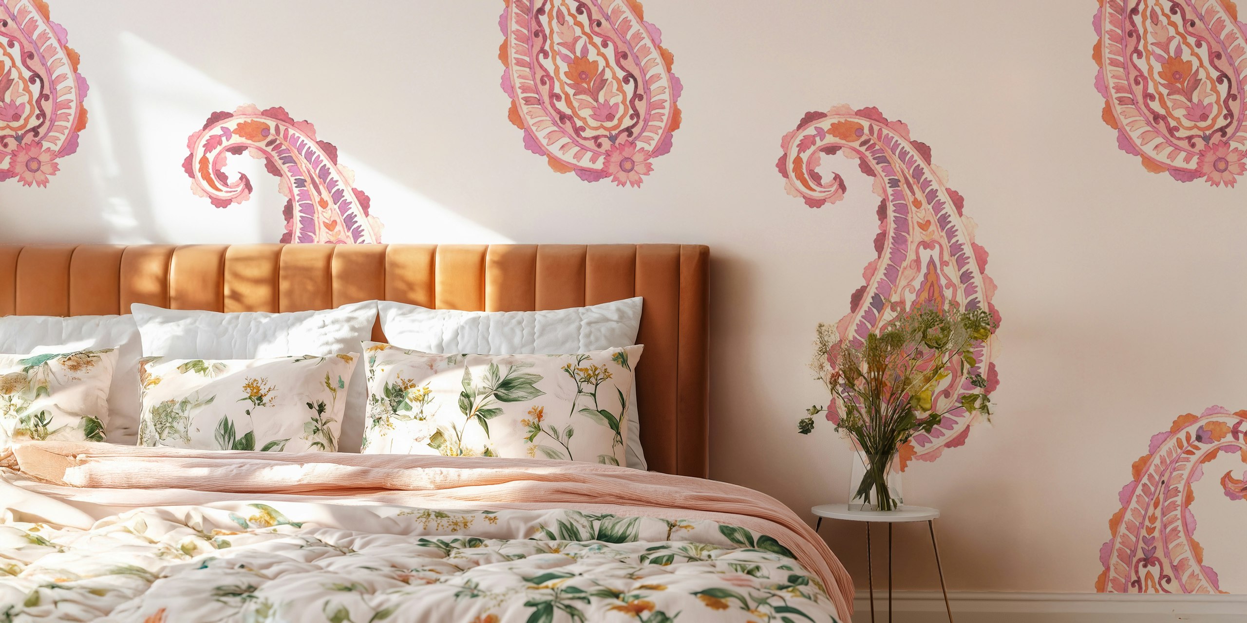 Eternal Paisley wallpaper in a stylish room