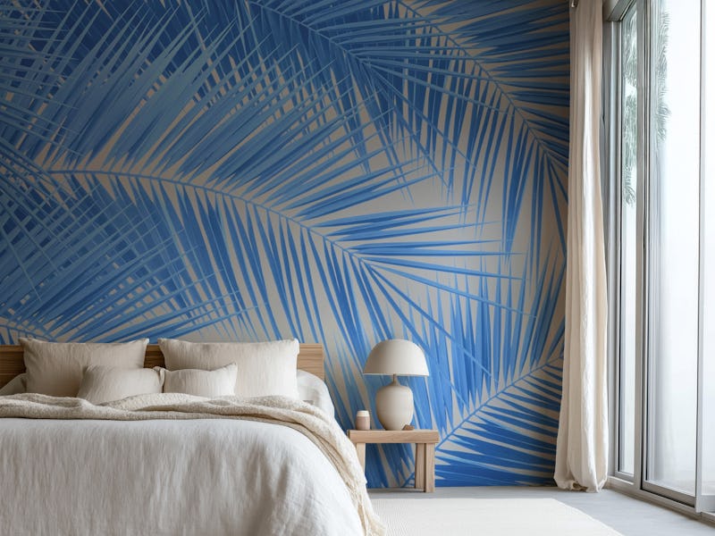 Blue Silver Gray Palm 1a