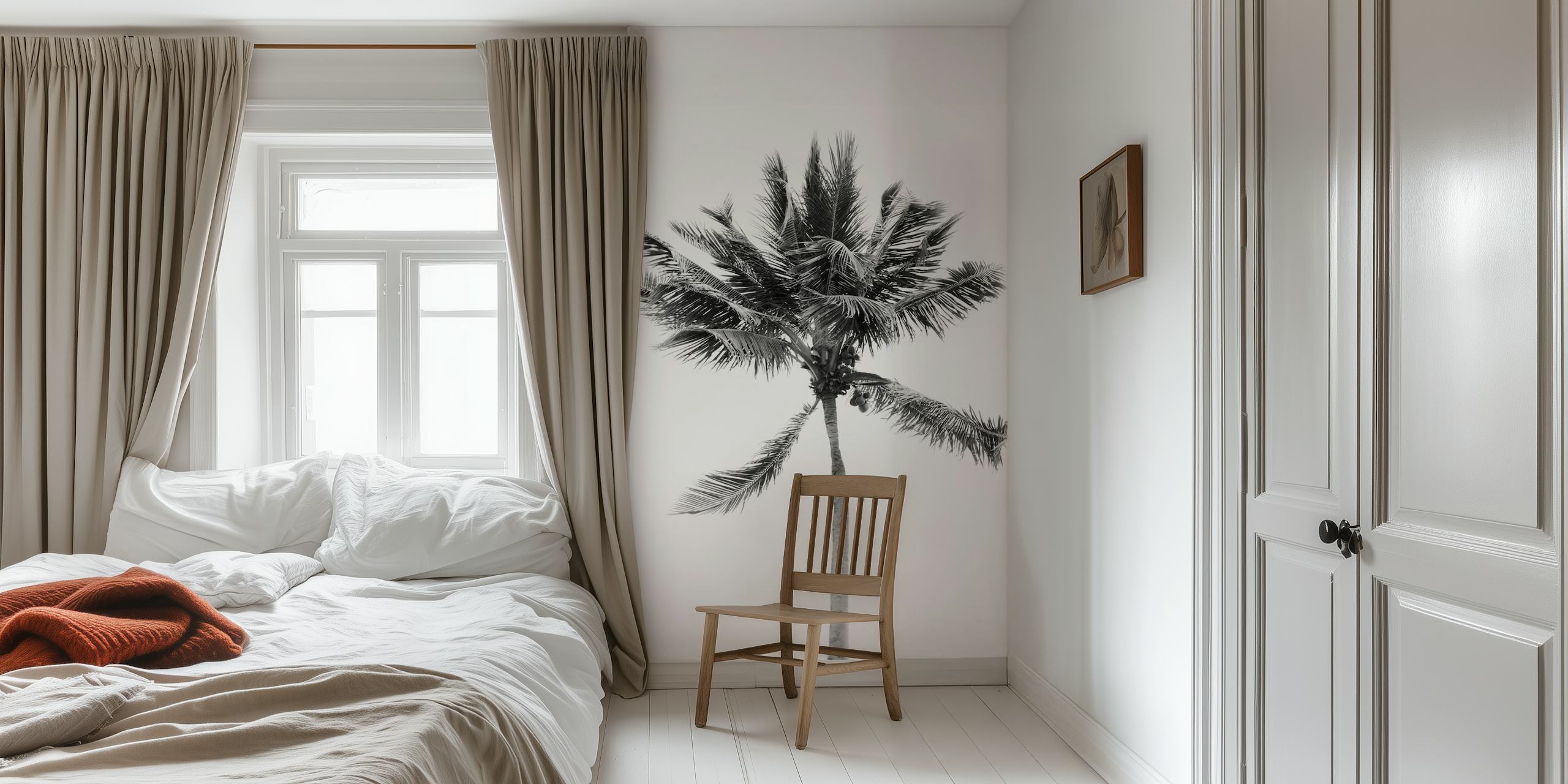 Tropical Beach Palm 2 wallpaper in a room