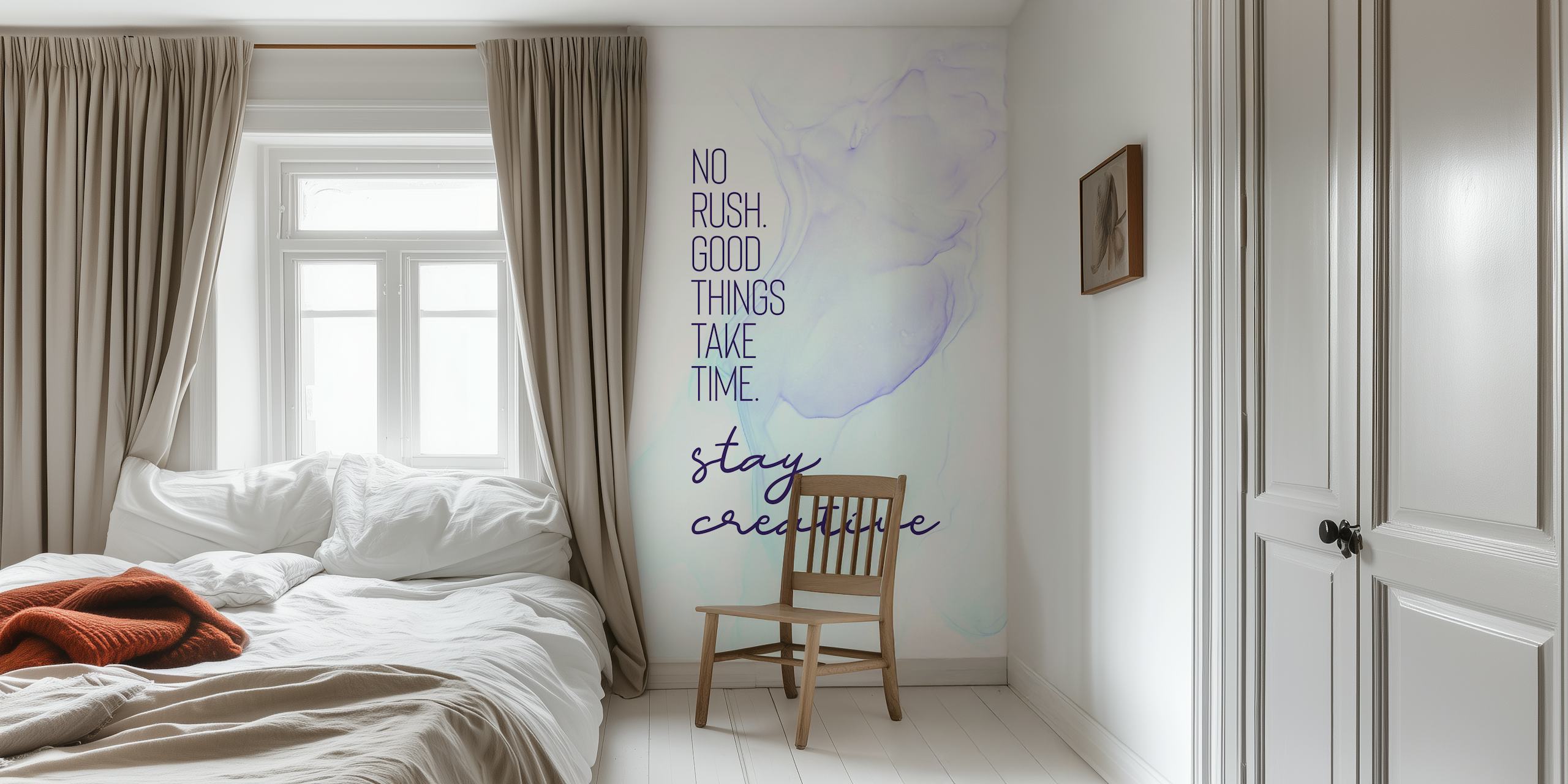 Floating colors wallpaper in a room