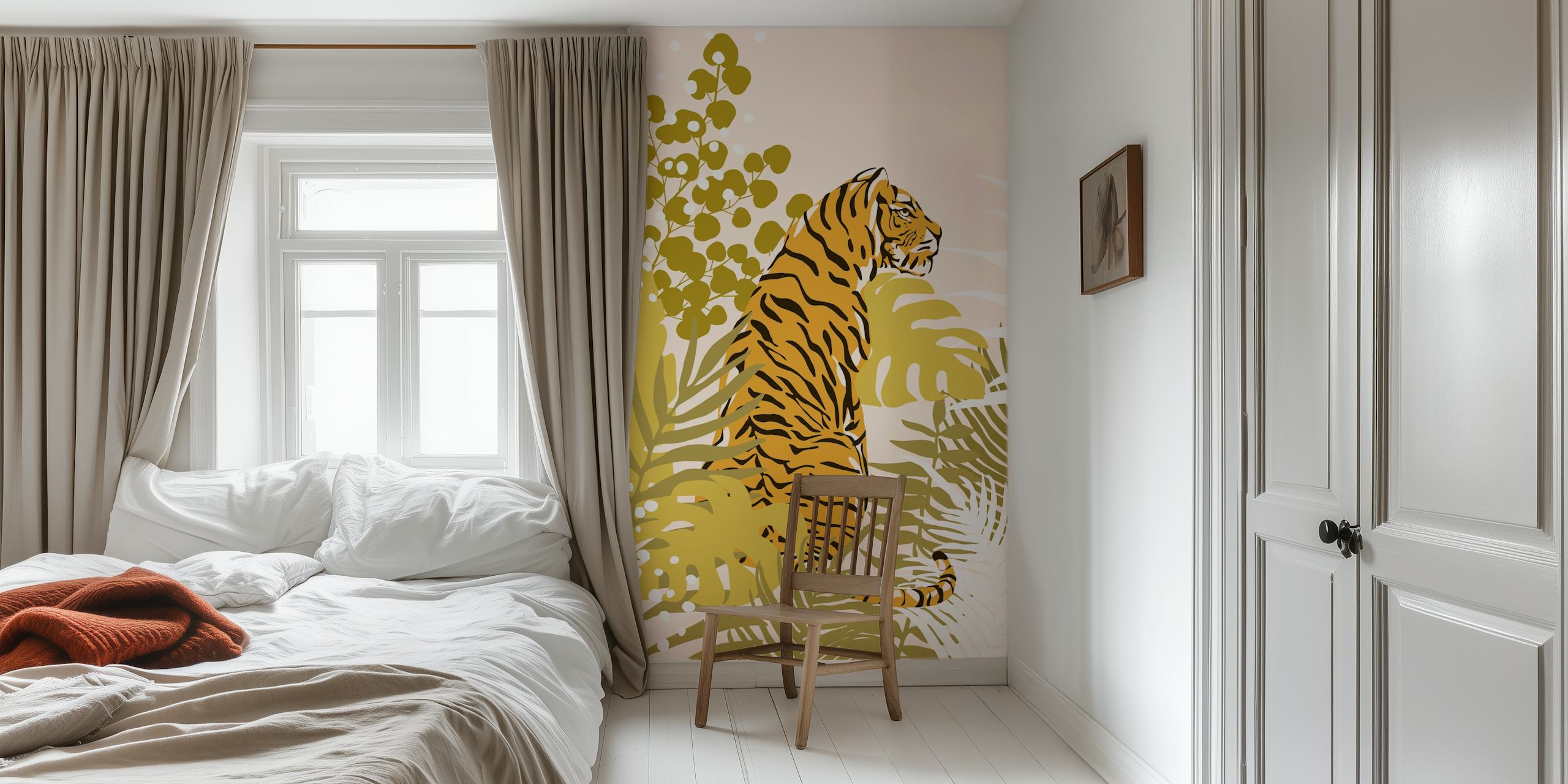 Papel pintado Wild Elegance Safari con diseño de tigre