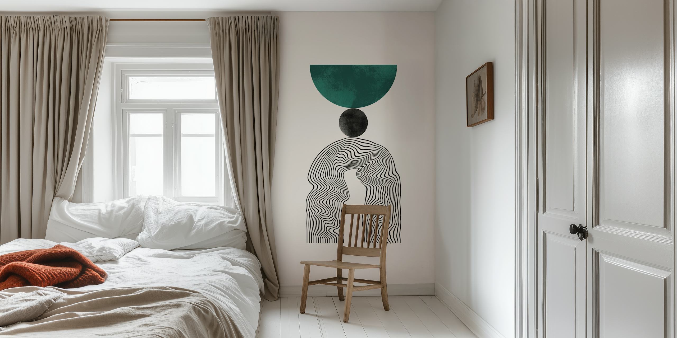 Modern Zen Design wallpaper in een kamer