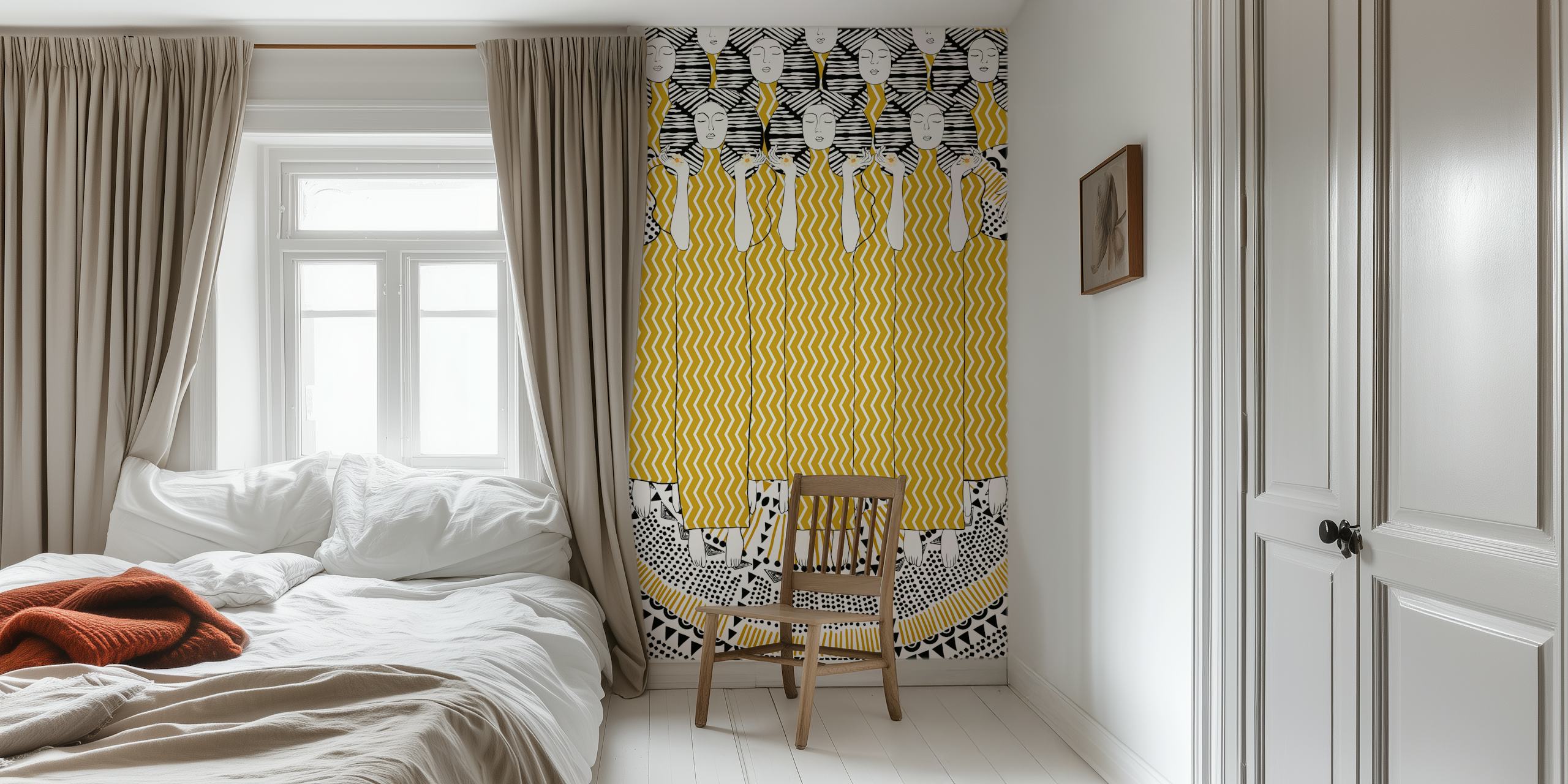 Choir of Angels behang in een kamer